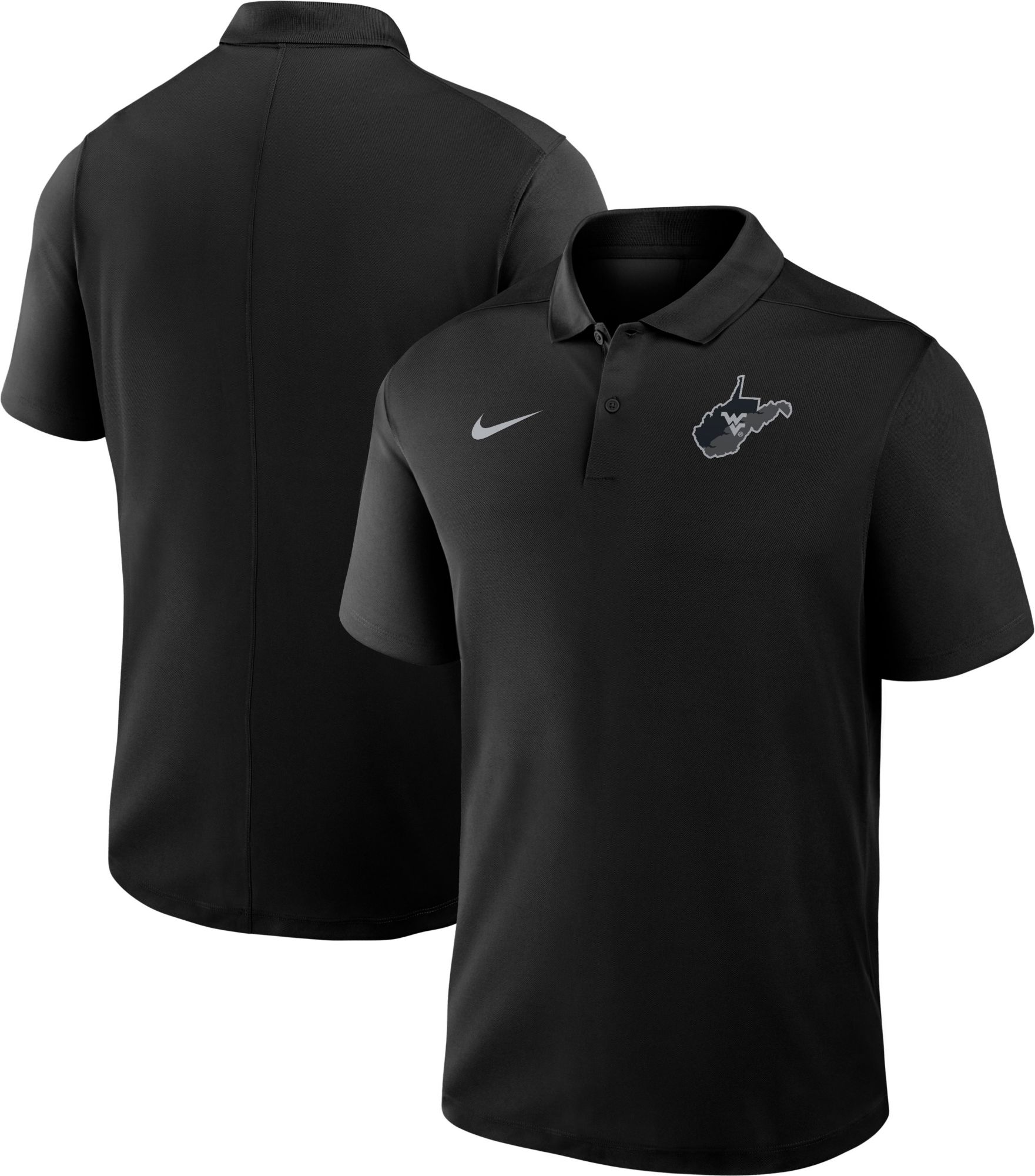 Nike Men's West Virginia Mountaineers Black Built on Bravery Polo product image