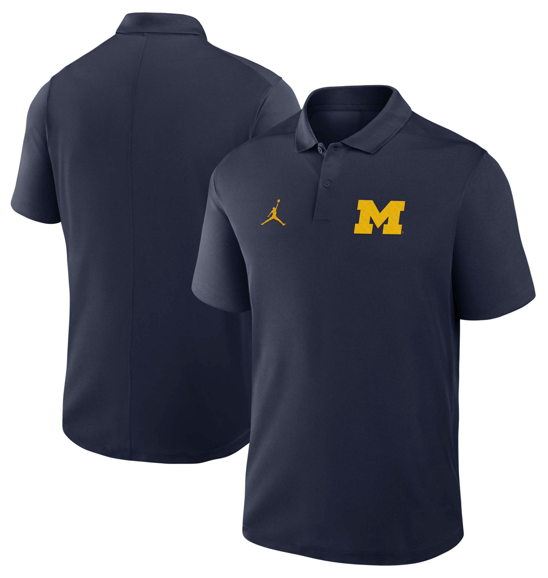 Jordan Men's Michigan Wolverines College Navy Victory Polo product image