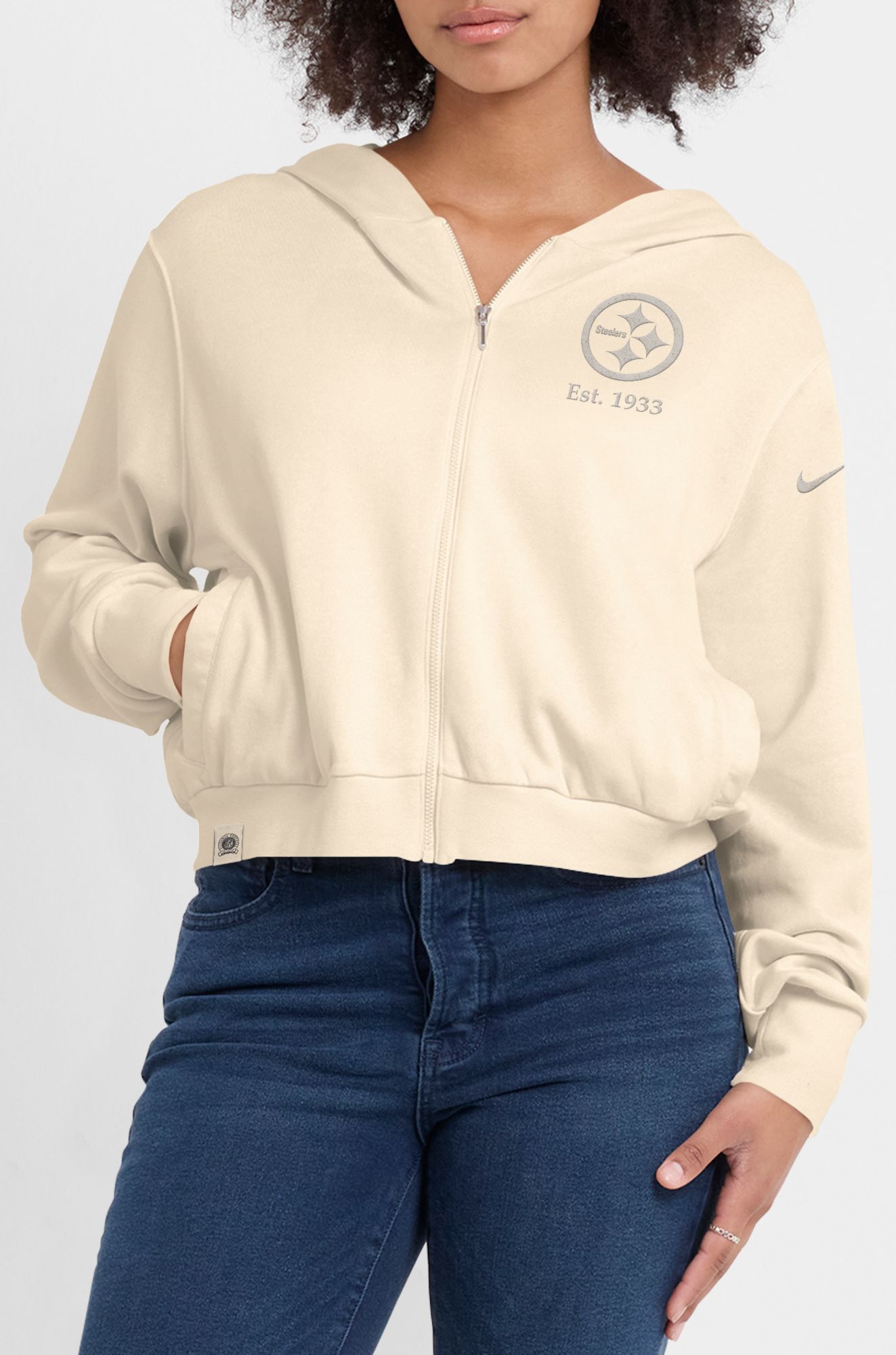 Nike Women's Pittsburgh Steelers Natural Glory Full-Zip Hoodie product image