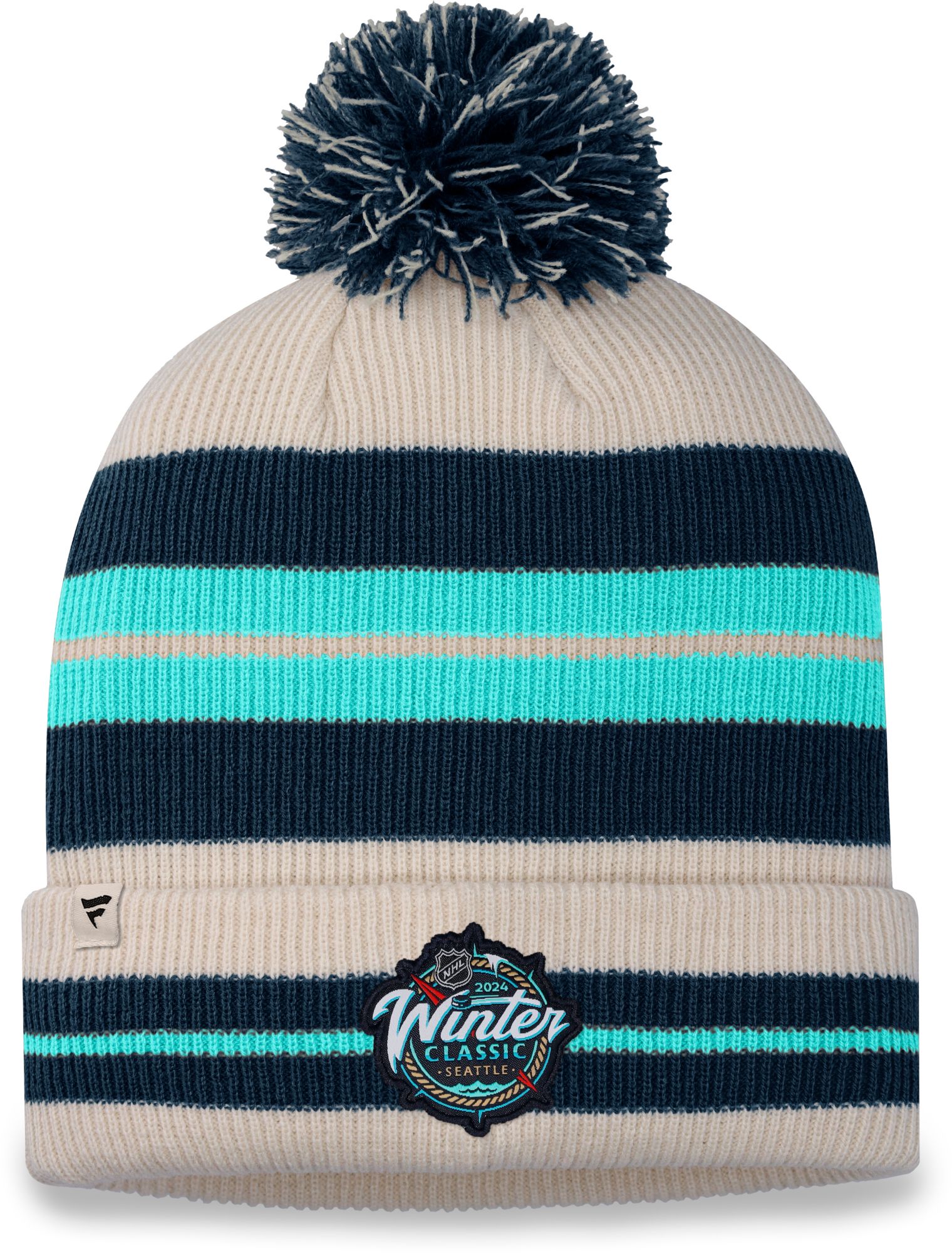 NHL Adult 2023-2024 Winter Classic Seattle Kraken Pom Knit Beanie product image