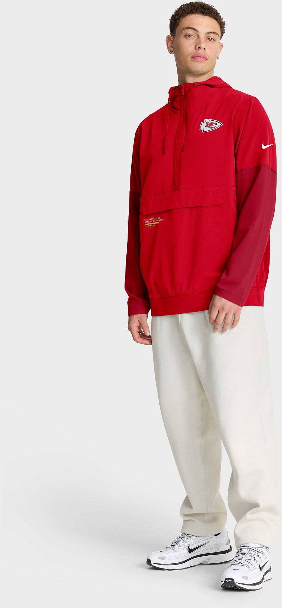 Nike Men's Kansas City Chiefs University Red Sideline Anorak Jacket product image
