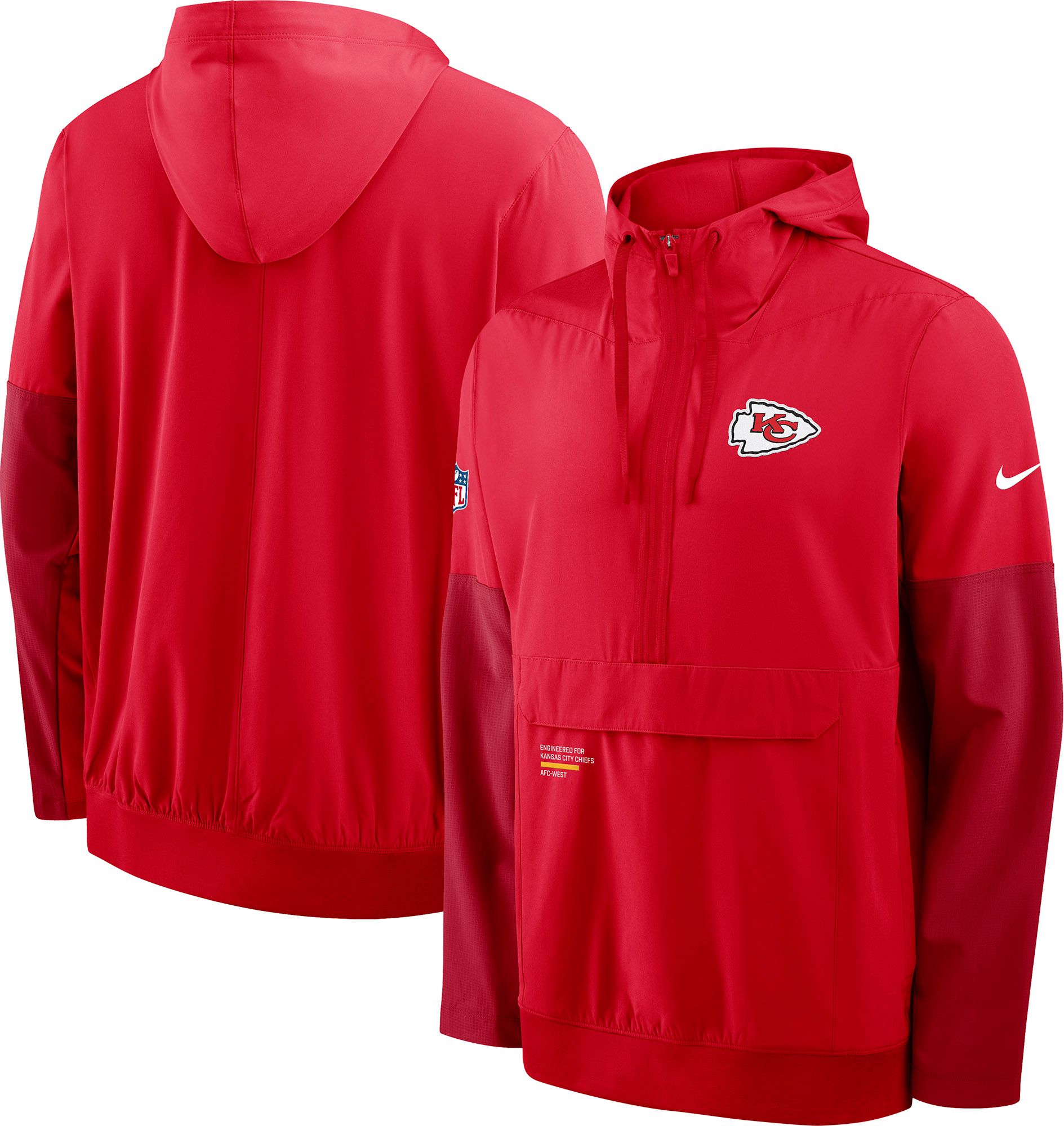 Nike Men's Kansas City Chiefs University Red Sideline Anorak Jacket product image