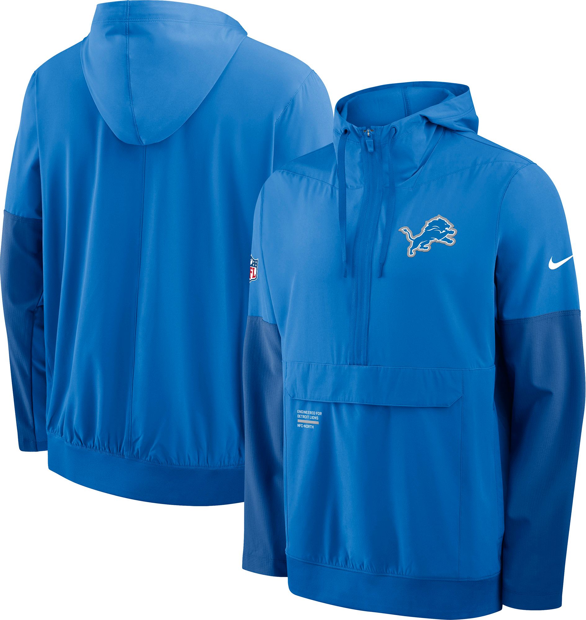 Nike Men's Detroit Lions Blue Spark Sideline Anorak Jacket product image