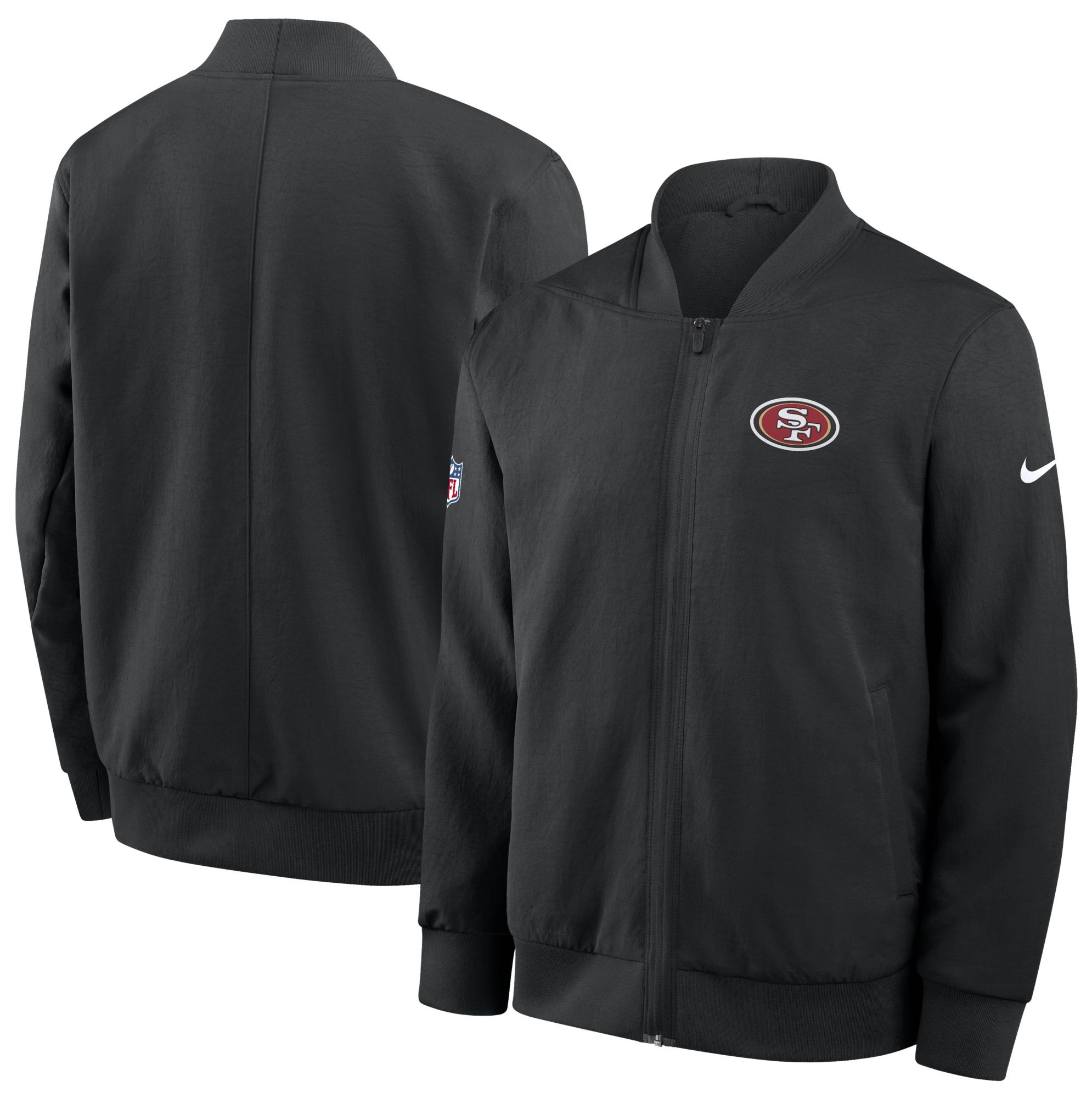 Nike Men's San Francisco 49ers Black Logo Bomber Jacket product image