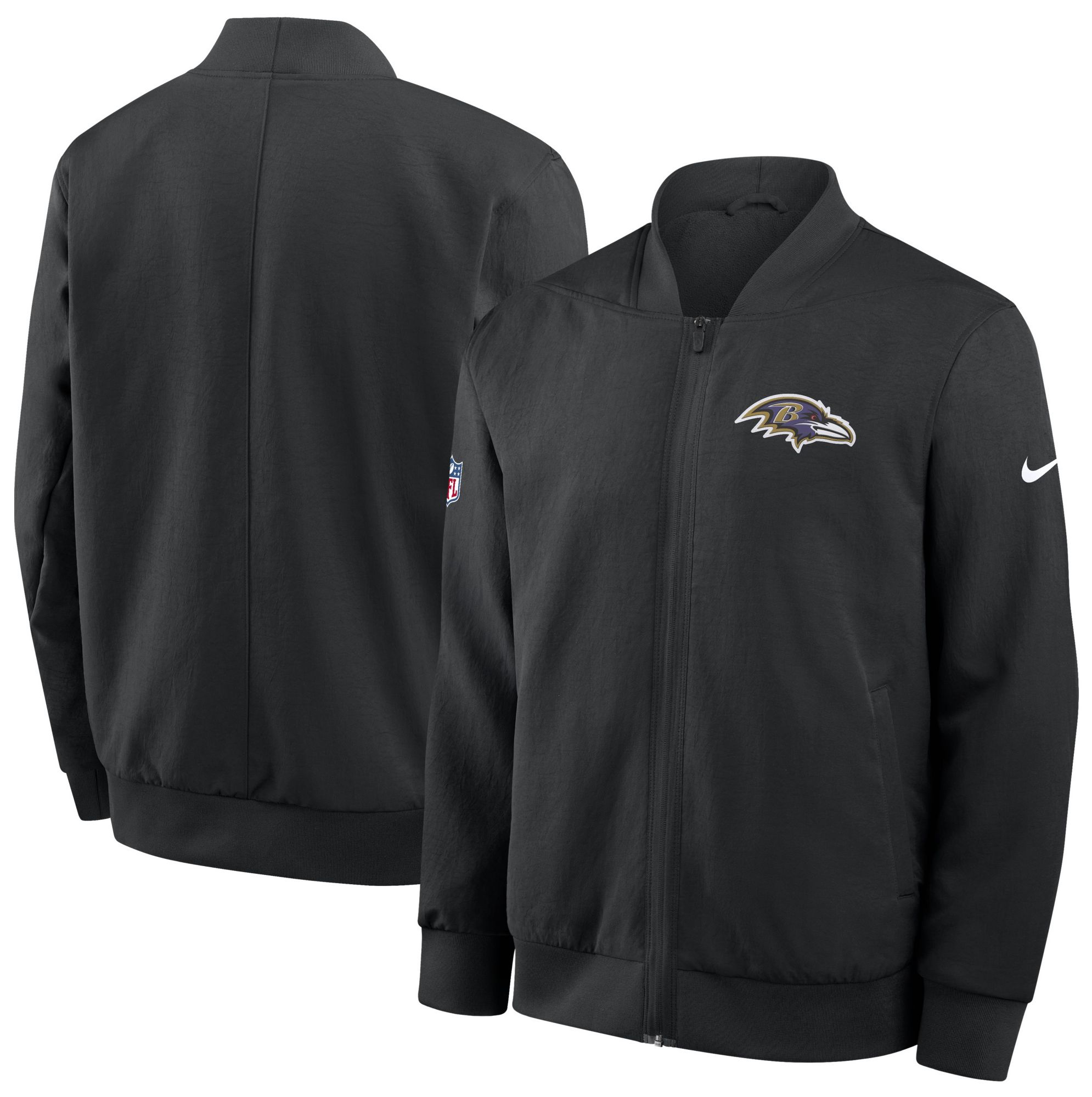 Nike Men's Baltimore Ravens Black Logo Bomber Jacket product image