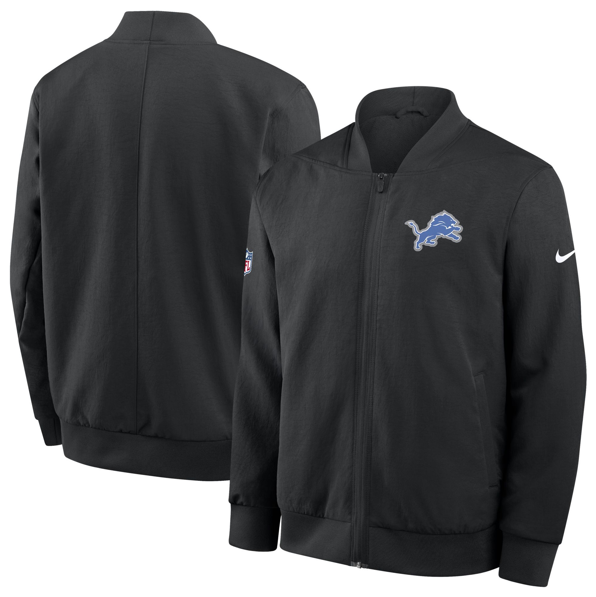 Nike Men's Detroit Lions Black Logo Bomber Jacket product image
