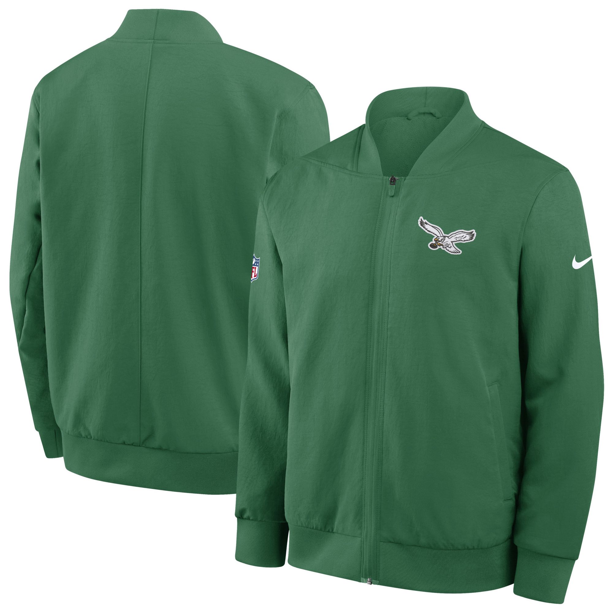 Nike Men's Philadelphia Eagles Pine Green Logo Bomber Jacket product image