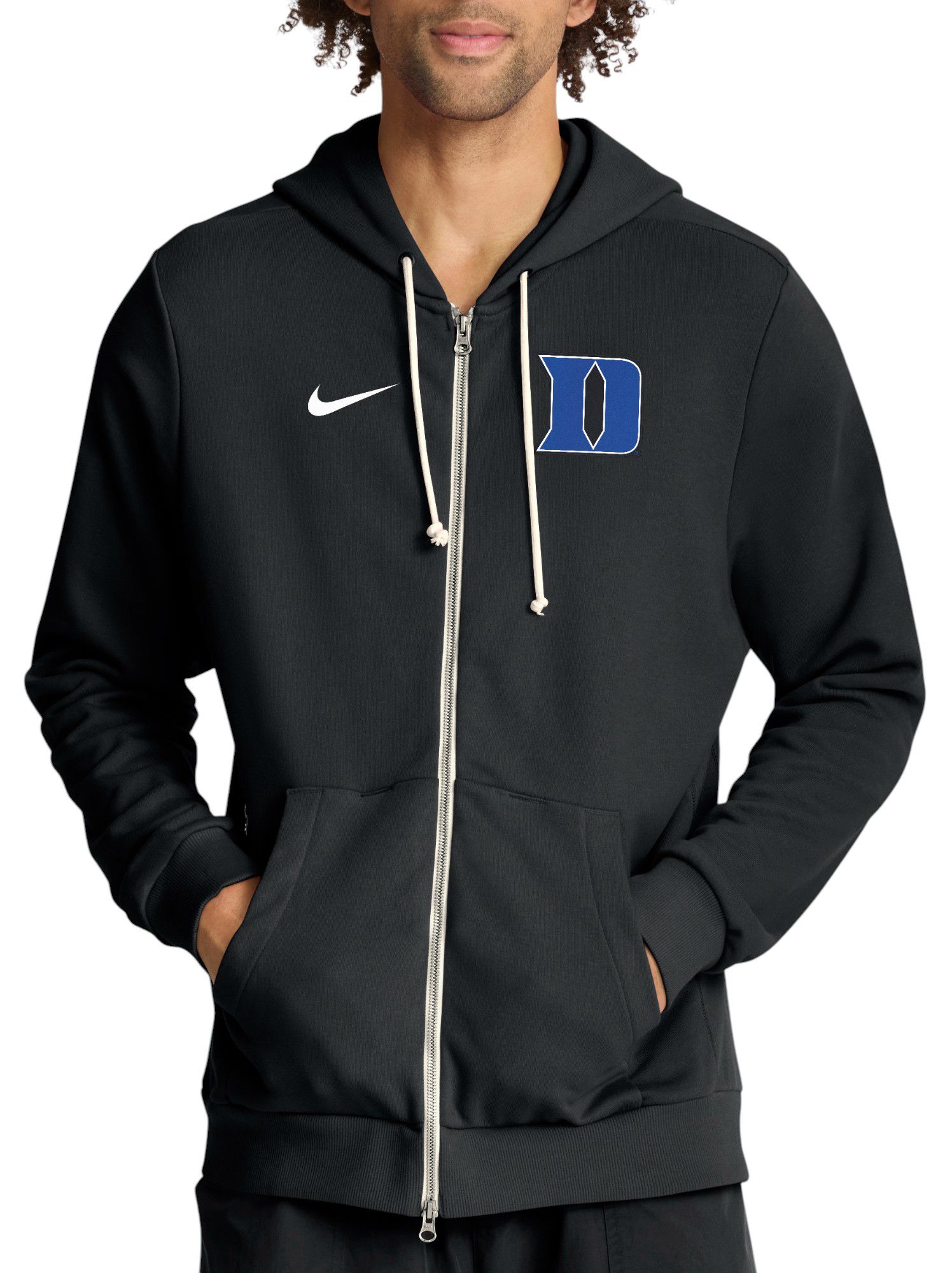 Nike Men's Duke Blue Devils Black Dri-FIT Sideline Full-Zip Hoodie product image