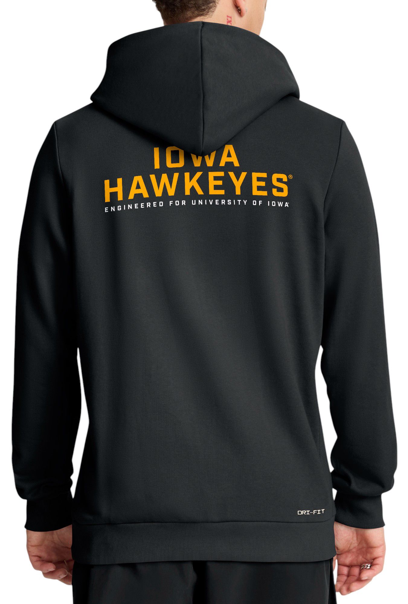 Nike Men's Iowa Hawkeyes Black Dri-FIT Sideline Full-Zip Hoodie product image