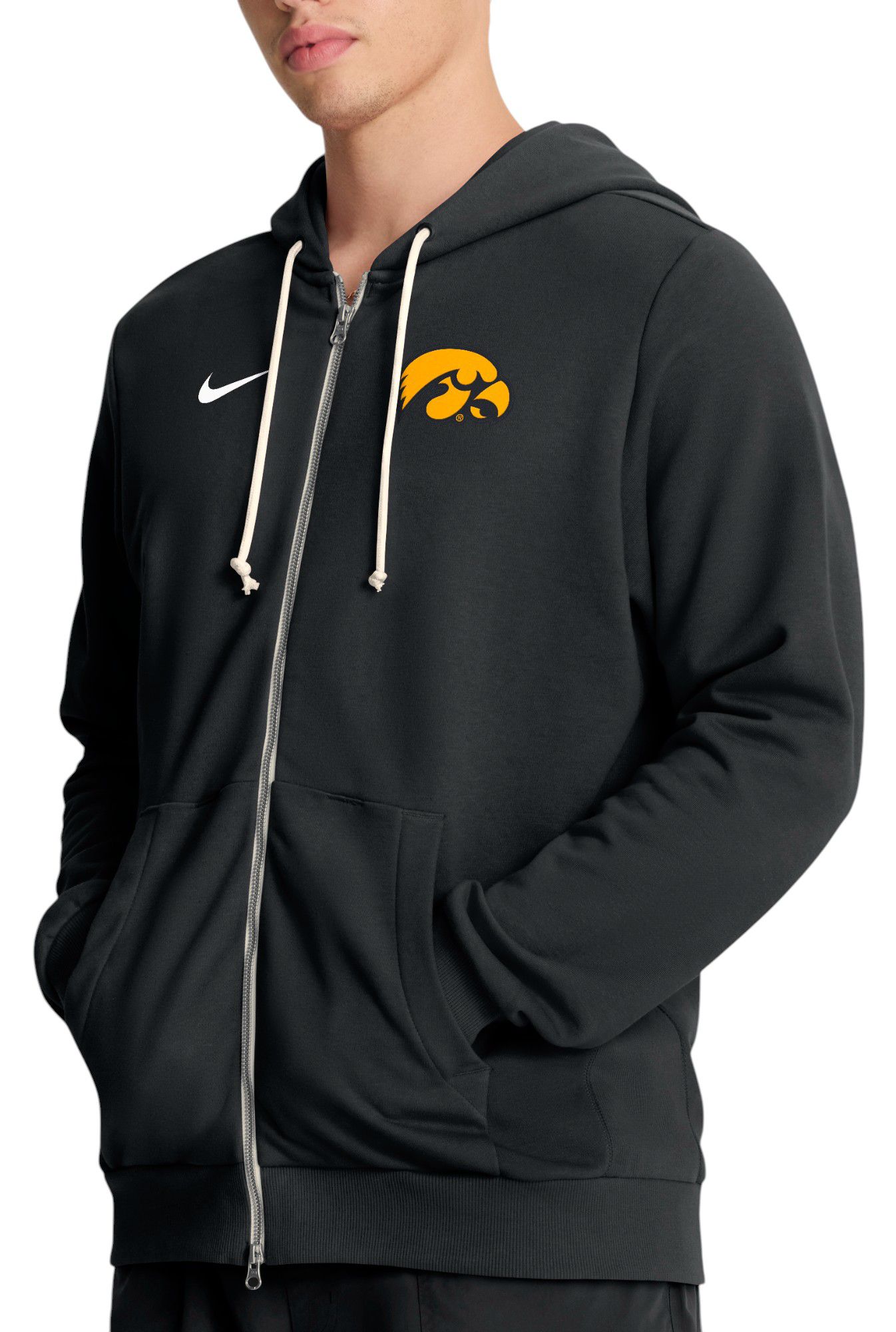 Nike Men's Iowa Hawkeyes Black Dri-FIT Sideline Full-Zip Hoodie product image