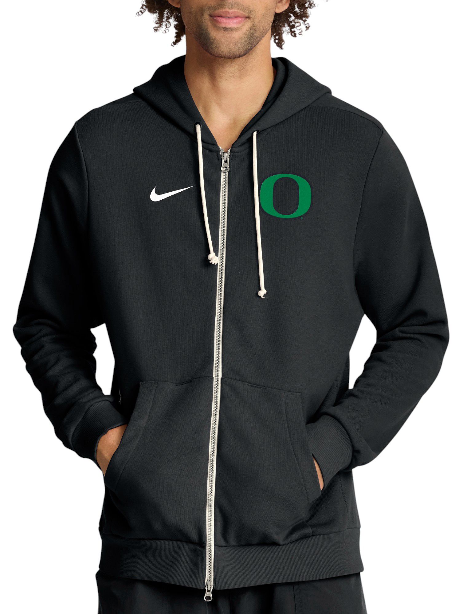 Nike Men's Oregon Ducks Black Dri-FIT Sideline Full-Zip Hoodie