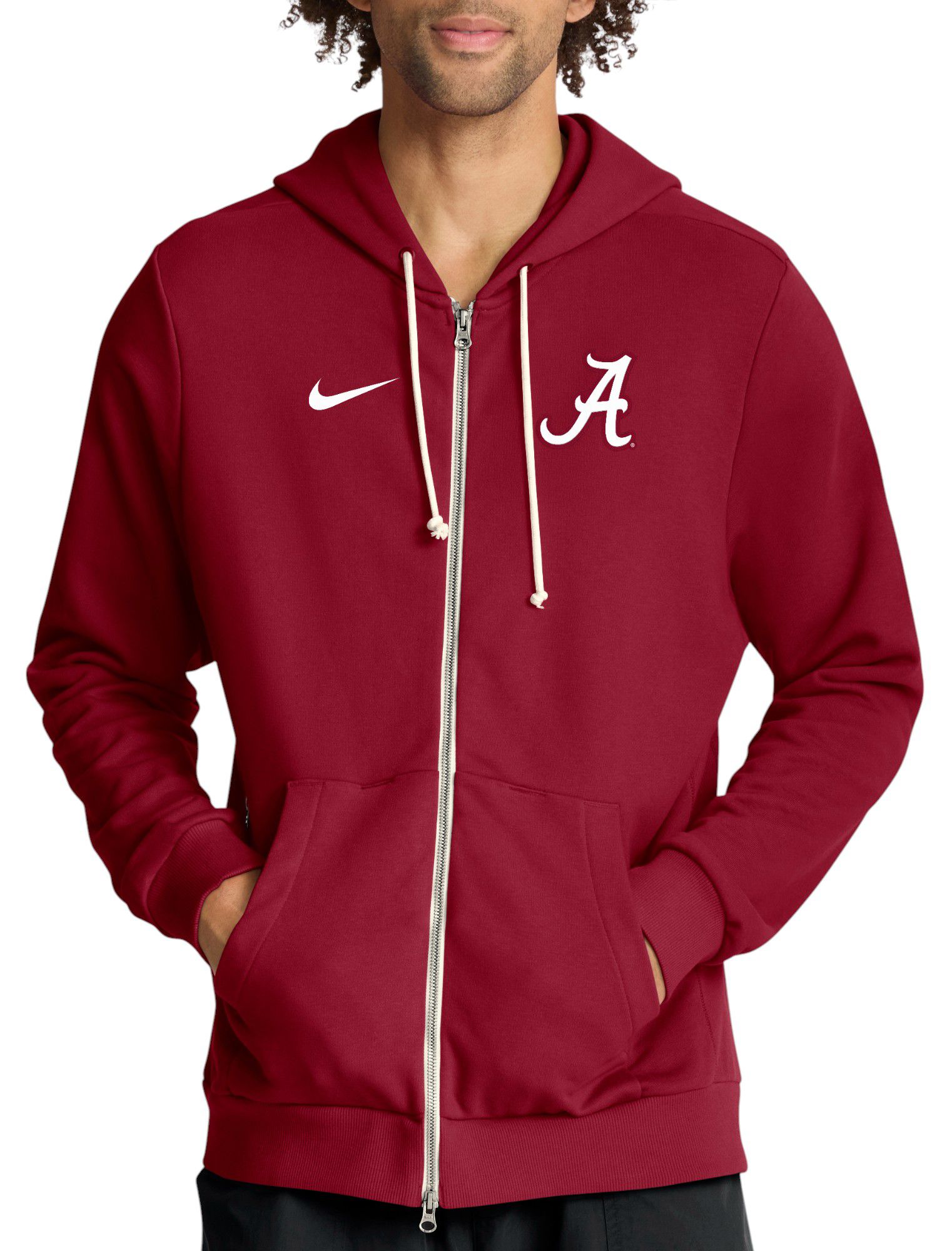 Nike Men's Alabama Crimson Tide Team Crimson Dri-FIT Sideline Full-Zip Hoodie product image