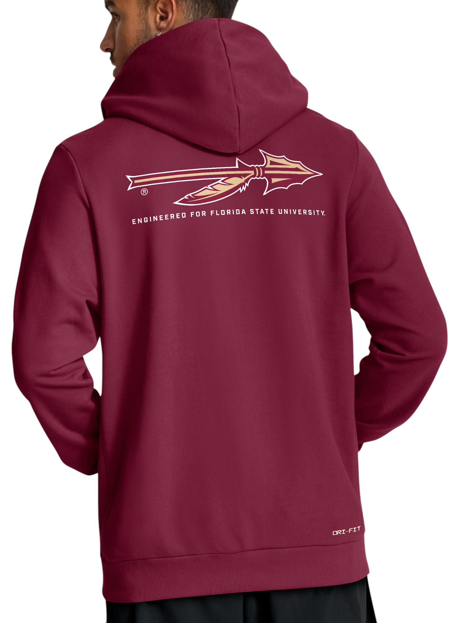 Nike Men's Florida State Seminoles Team Maroon Dri-FIT Sideline Full-Zip Hoodie product image