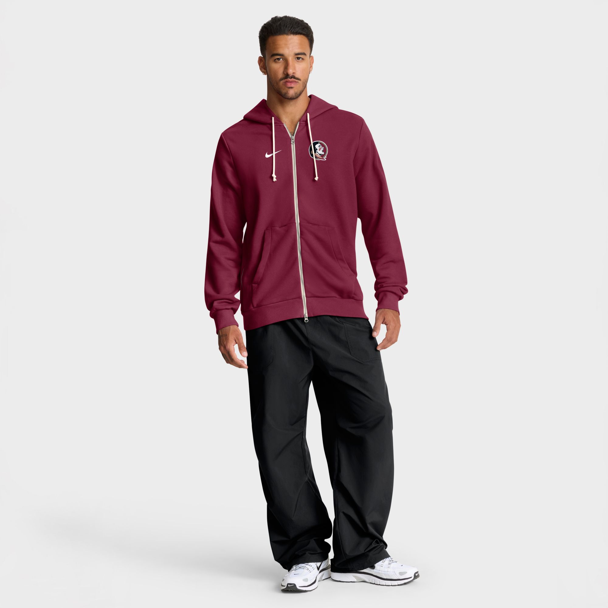 Nike Men's Florida State Seminoles Team Maroon Dri-FIT Sideline Full-Zip Hoodie product image