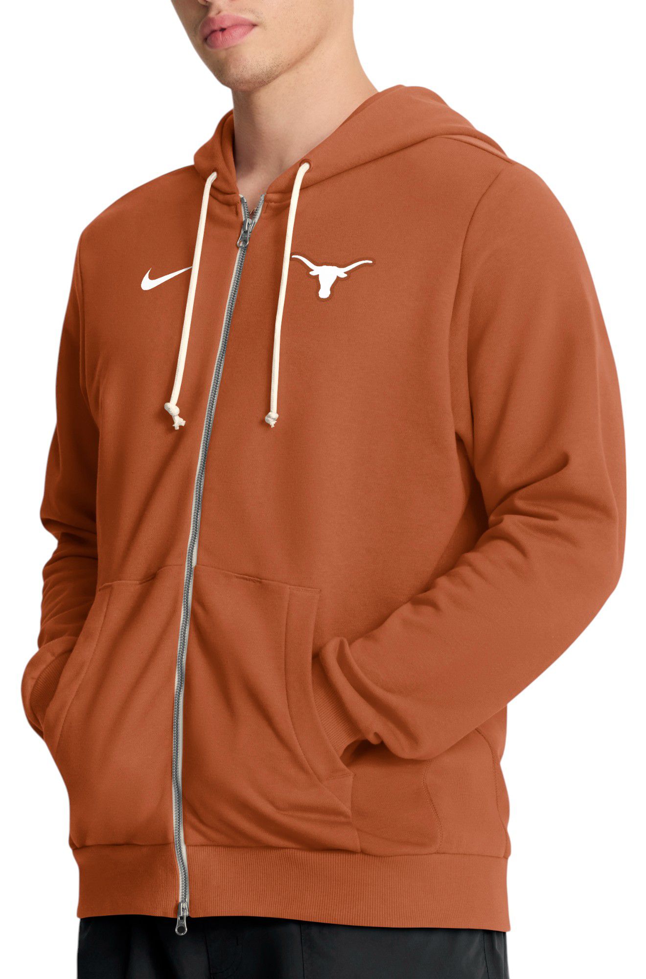 Nike Men's Texas Longhorns Desert Orange Dri-FIT Sideline Full-Zip Hoodie product image