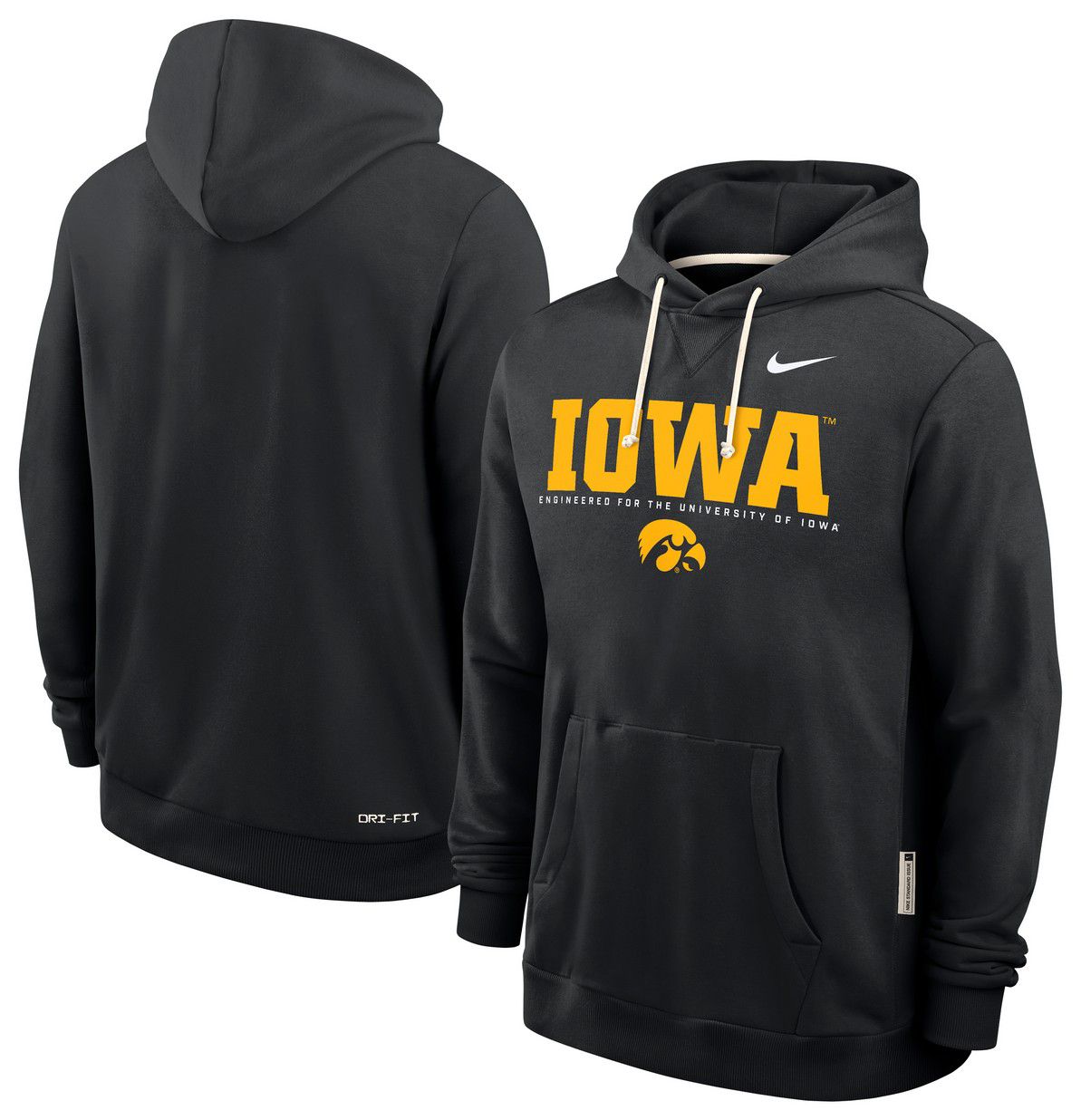 Nike Men's Iowa Hawkeyes Black Dri-FIT Standard Issue Pullover Hoodie product image