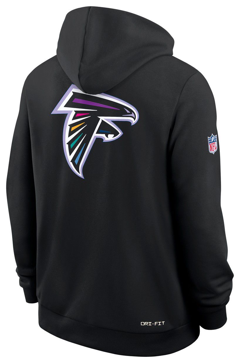 Nike Men's Atlanta Falcons Crucial Catch Black Sideline Standard Issue Dri-FIT Hoodie product image