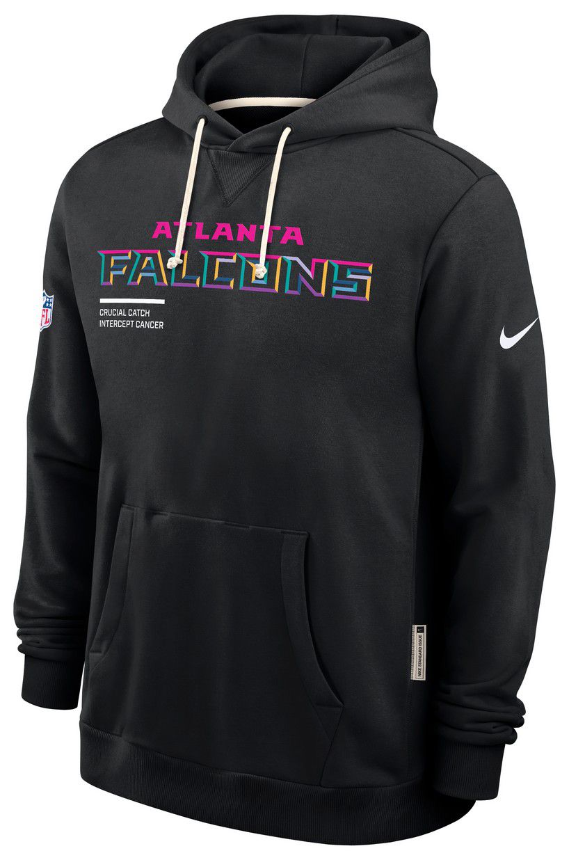 Nike Men's Atlanta Falcons Crucial Catch Black Sideline Standard Issue Dri-FIT Hoodie product image