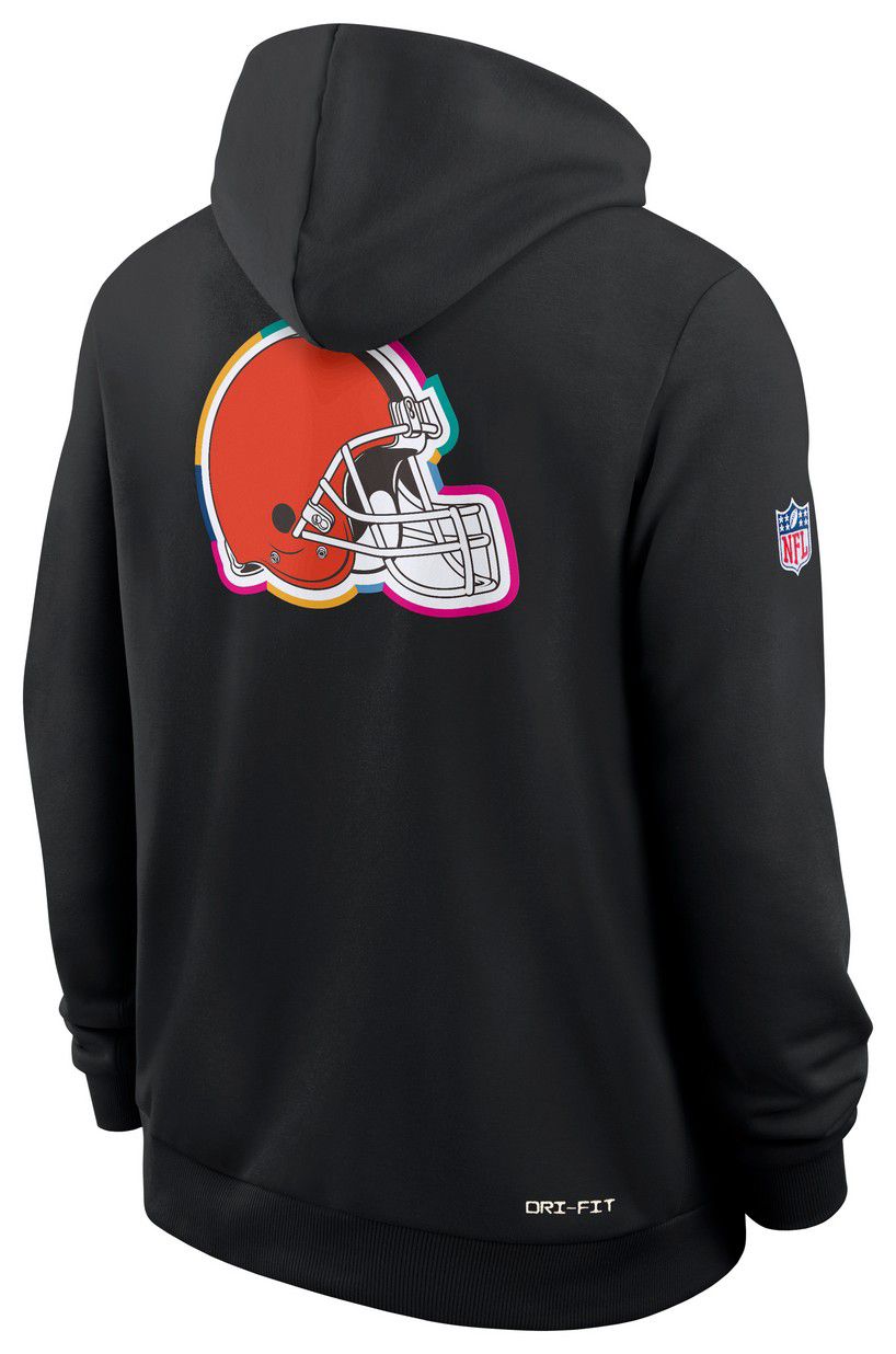 Nike Men's Cleveland Browns Crucial Catch Black Sideline Standard Issue Dri-FIT Hoodie product image