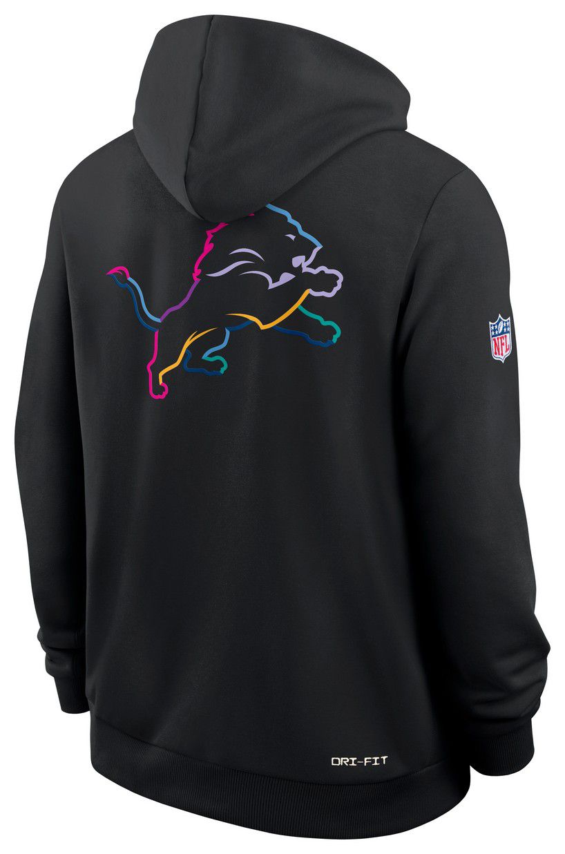 Nike Men's Detroit Lions Crucial Catch Black Sideline Standard Issue Dri-FIT Hoodie product image