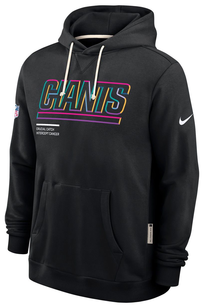 Nike Men's New York Giants Crucial Catch Black Sideline Standard Issue Dri-FIT Hoodie product image