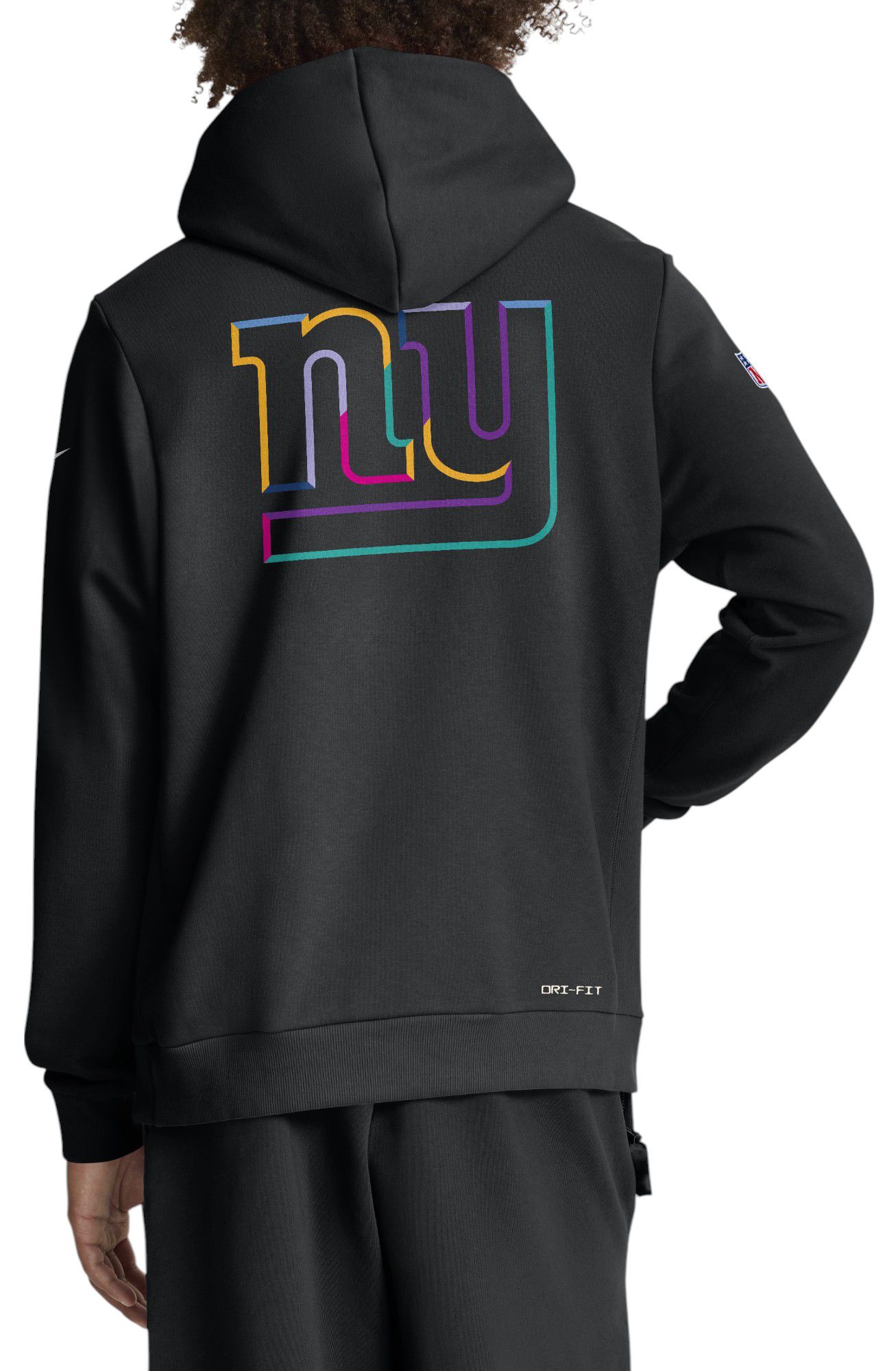 Nike Men's New York Giants Crucial Catch Black Sideline Standard Issue Dri-FIT Hoodie product image