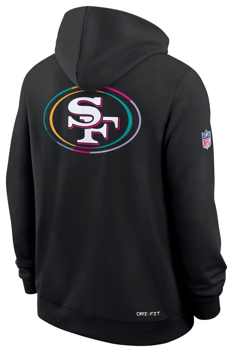 Nike Men's San Francisco 49ers Crucial Catch Black Sideline Standard Issue Dri-FIT Hoodie product image