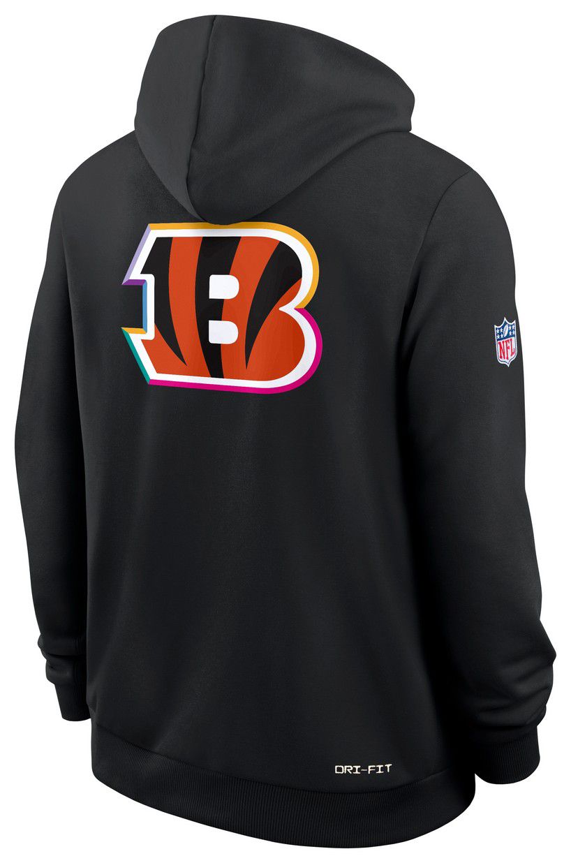 Nike Men's Cincinnati Bengals Crucial Catch Black Sideline Standard Issue Dri-FIT Hoodie product image