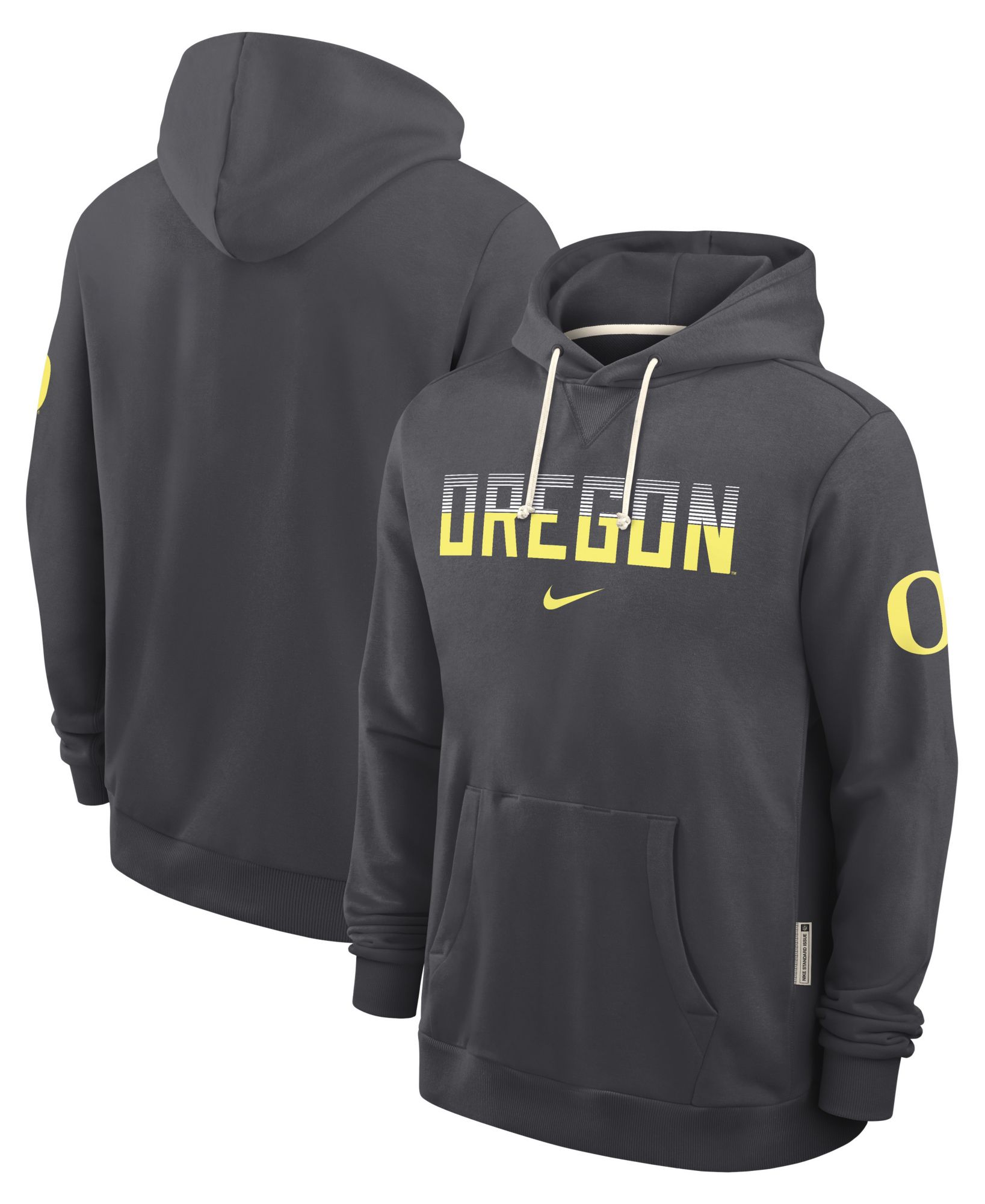 Nike Men's Oregon Ducks Anthracite Standard Issue Hoodie | Dick's