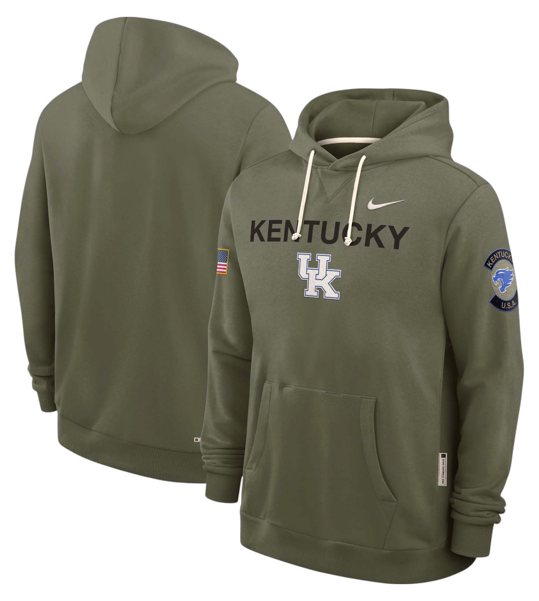 Nike Men's Kentucky Wildcats Medium Olive 2025 Military Appreciation Pullover Hoodie product image