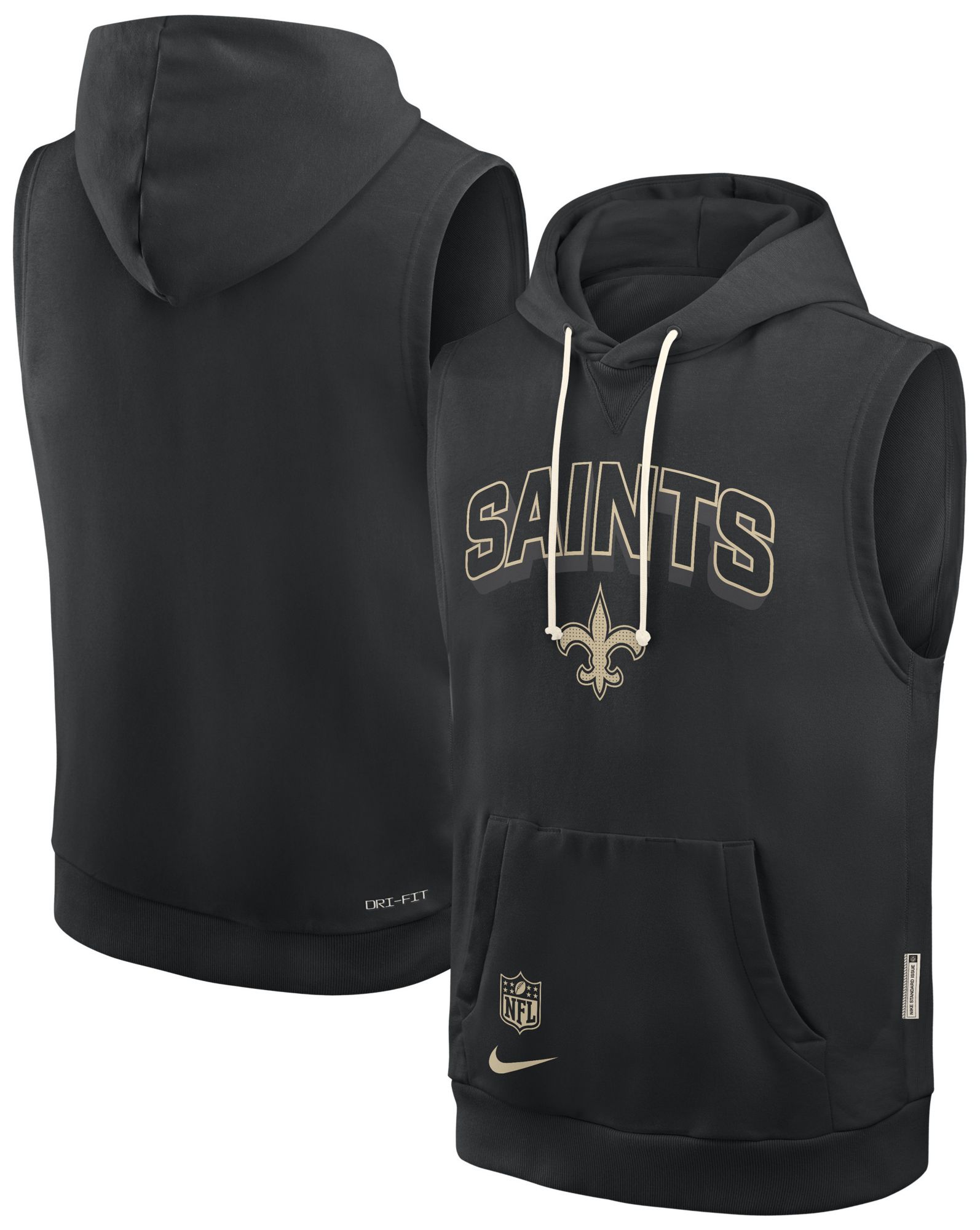 Nike Men's New Orleans Saints Black Sleeveless Hoodie product image