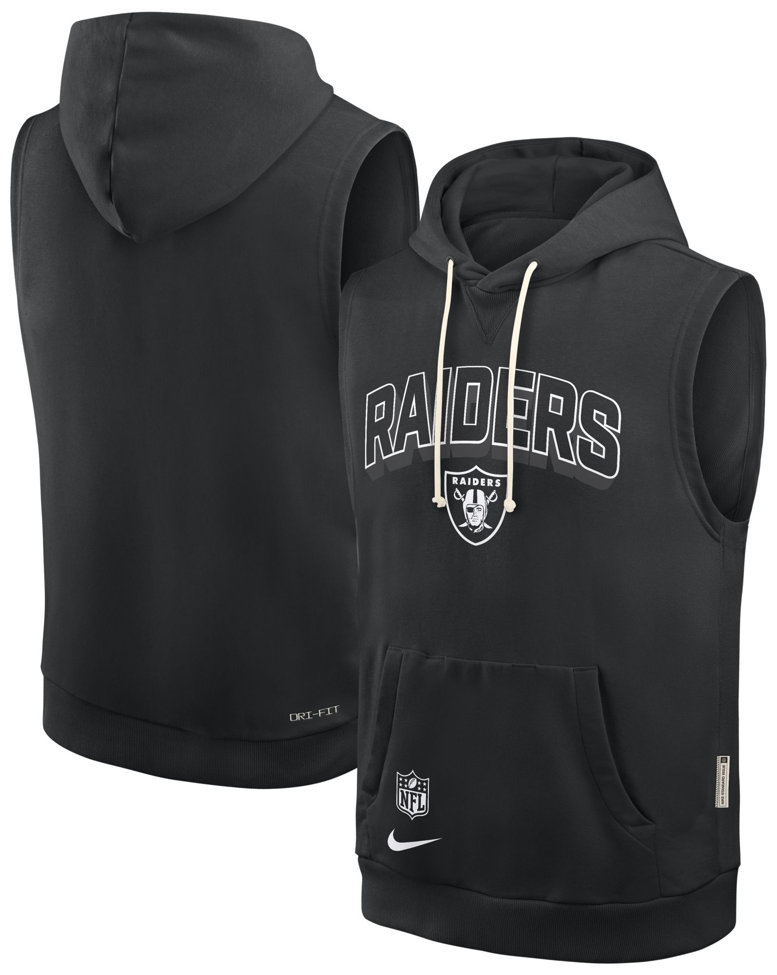 Nike Men's Las Vegas Raiders Black Sleeveless Hoodie product image