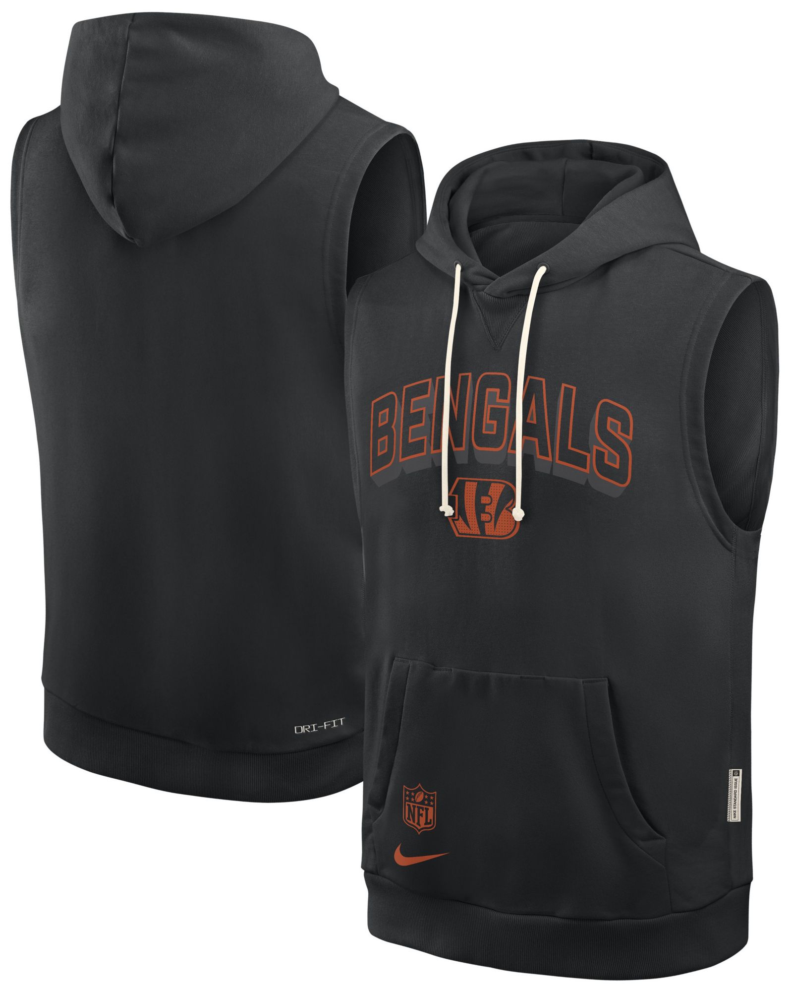 Nike Men's Cincinnati Bengals Black Sleeveless Hoodie product image