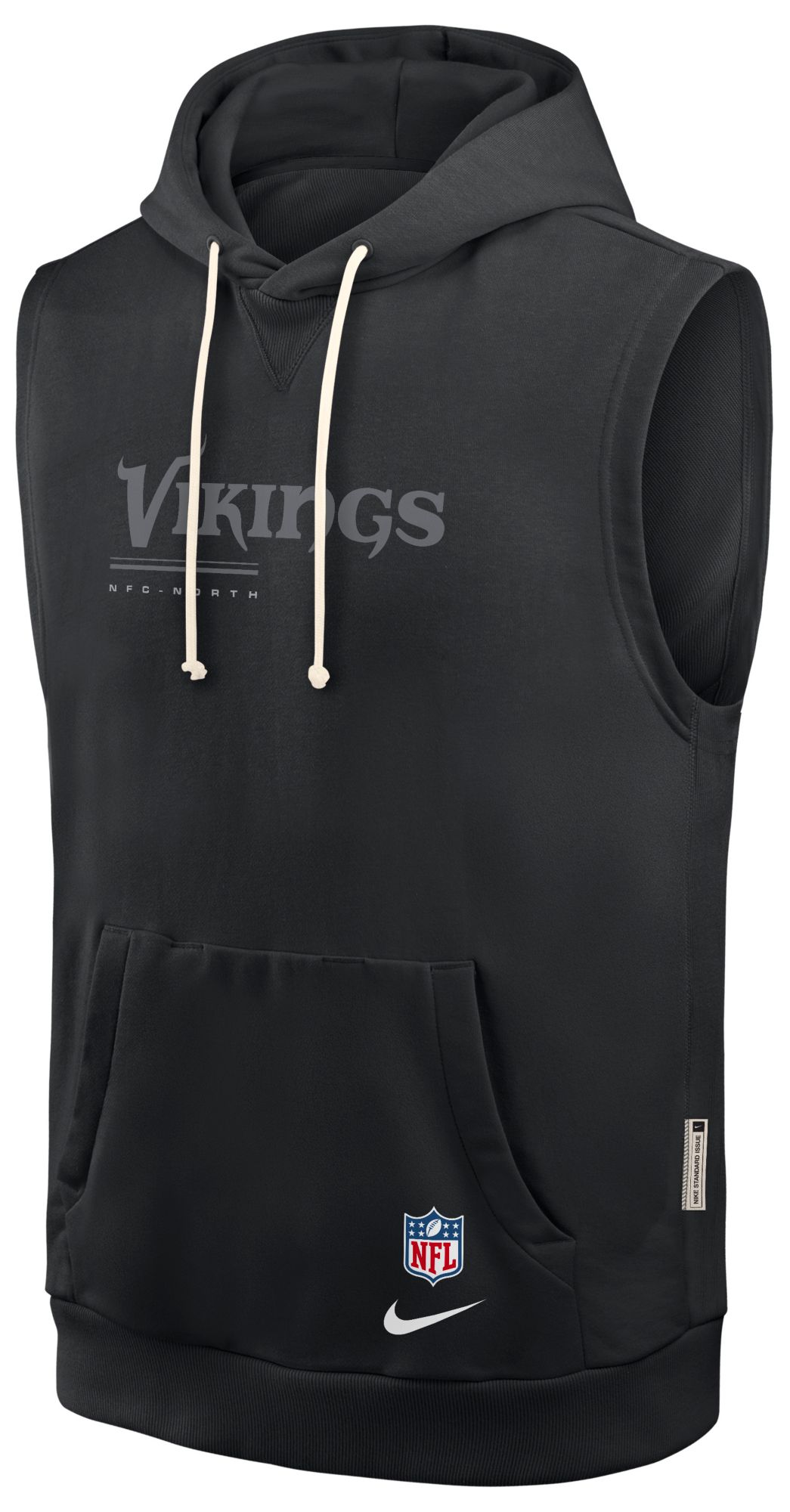 Nike Men's Minnesota Vikings Black Sideline Sleeveless Hoodie