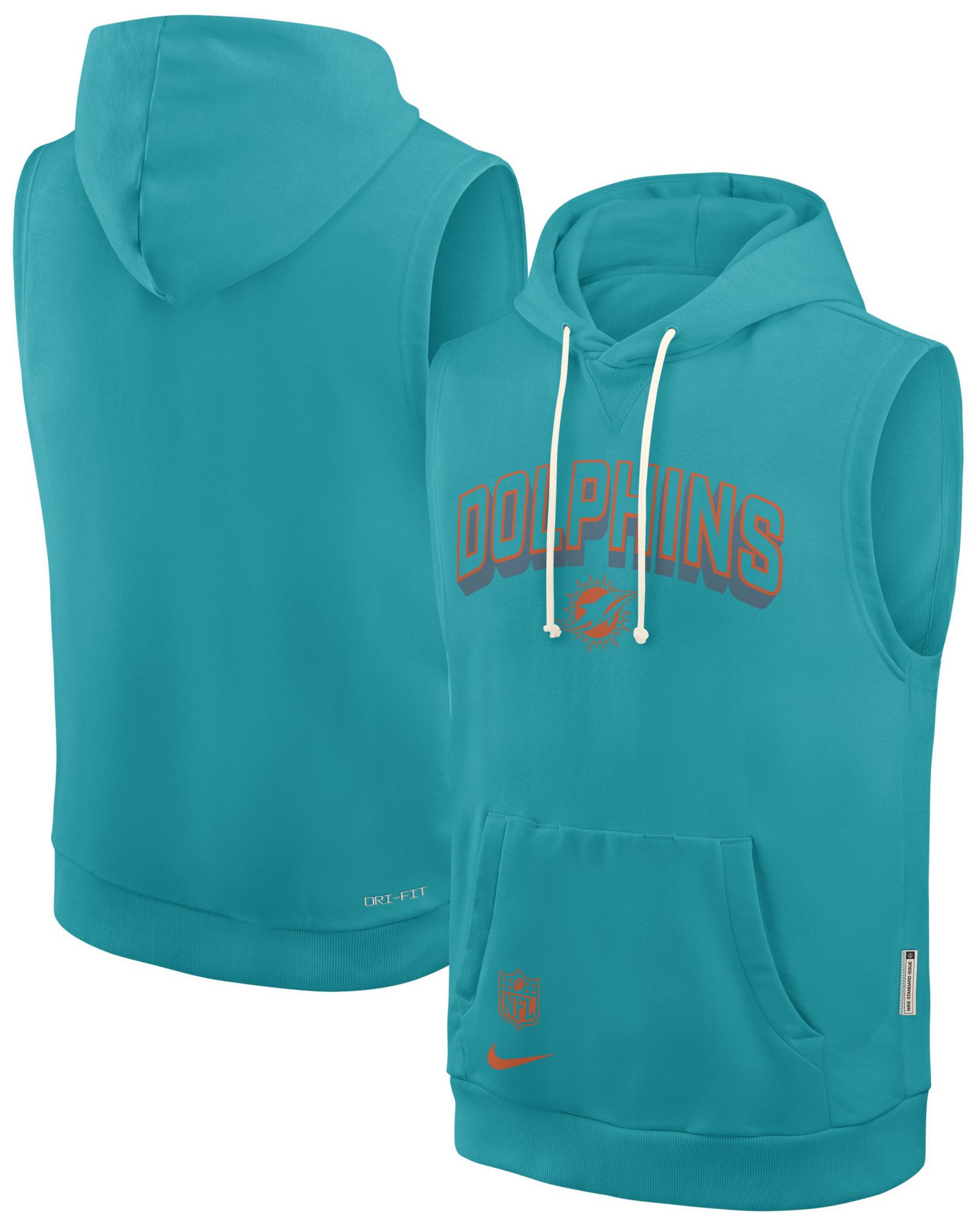 Nike Men's Miami Dolphins Turbo Green Sleeveless Hoodie product image