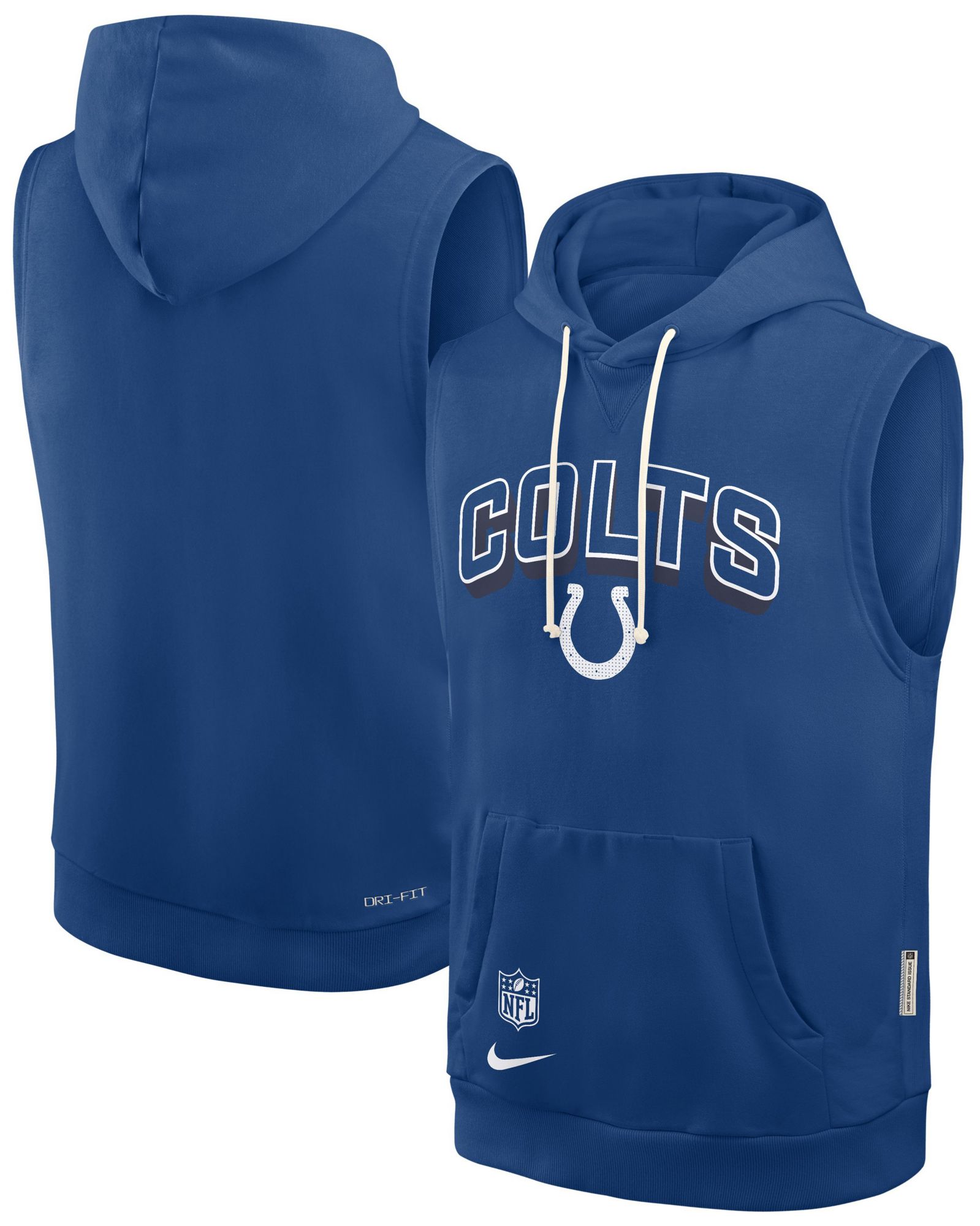 Nike Men's Indianapolis Colts Gym Blue Sleeveless Hoodie product image