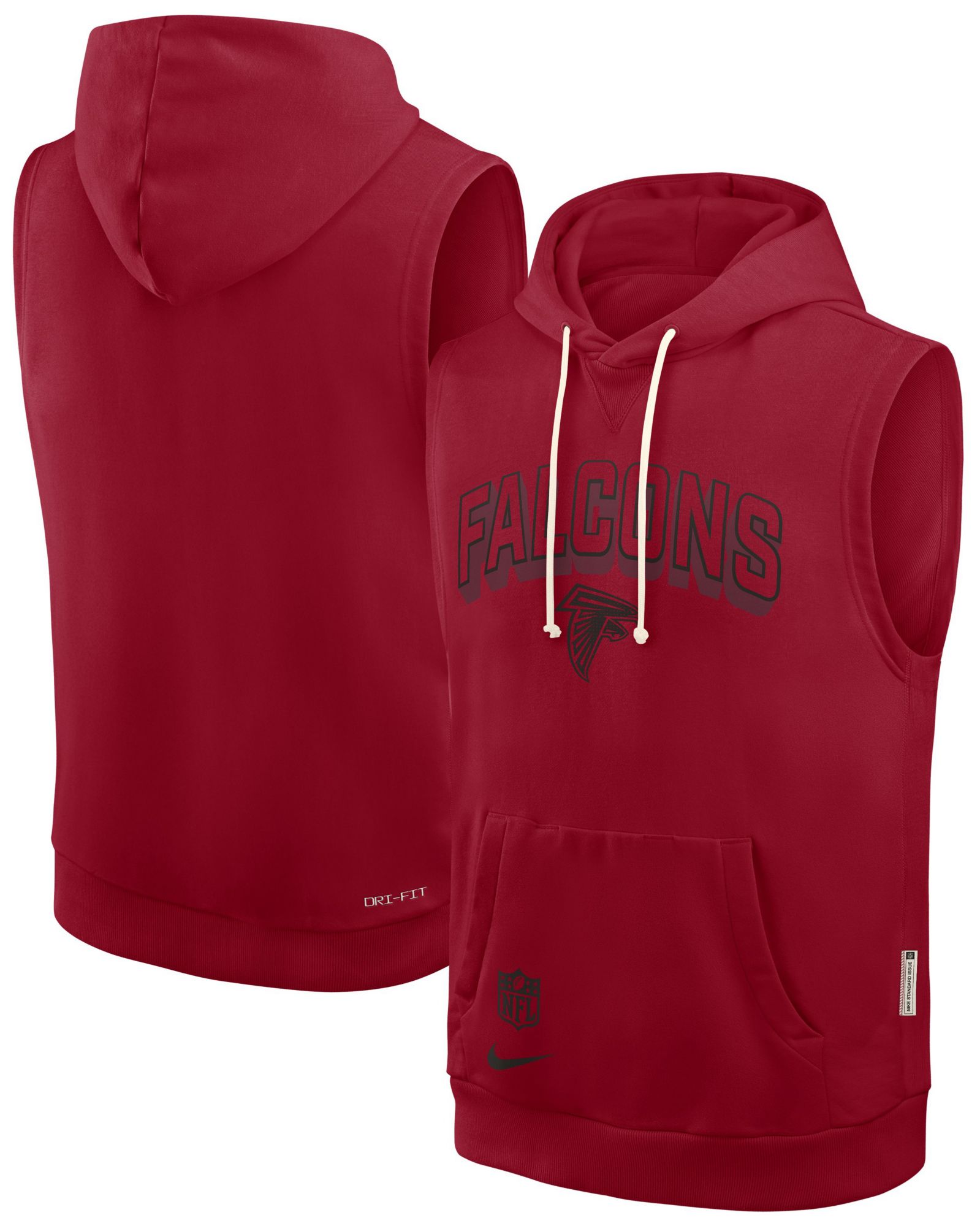 Nike Men's Atlanta Falcons Gym Red Sleeveless Hoodie product image
