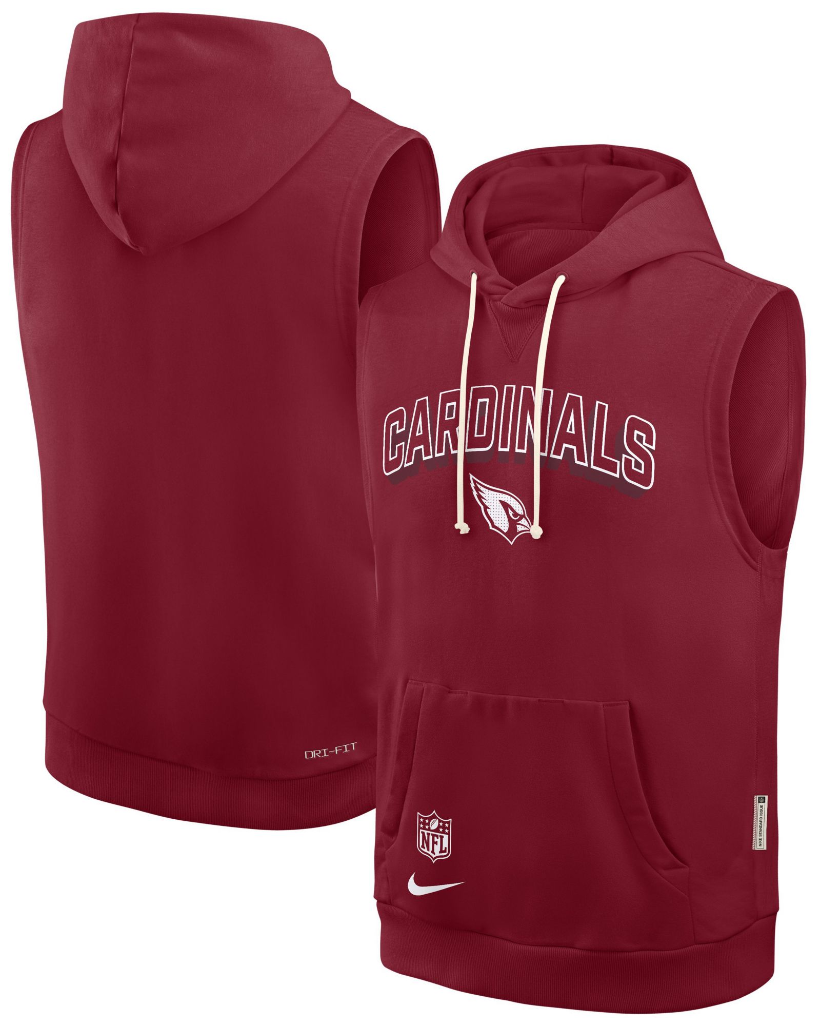 Nike Men's Arizona Cardinals Tough Red Sleeveless Hoodie product image
