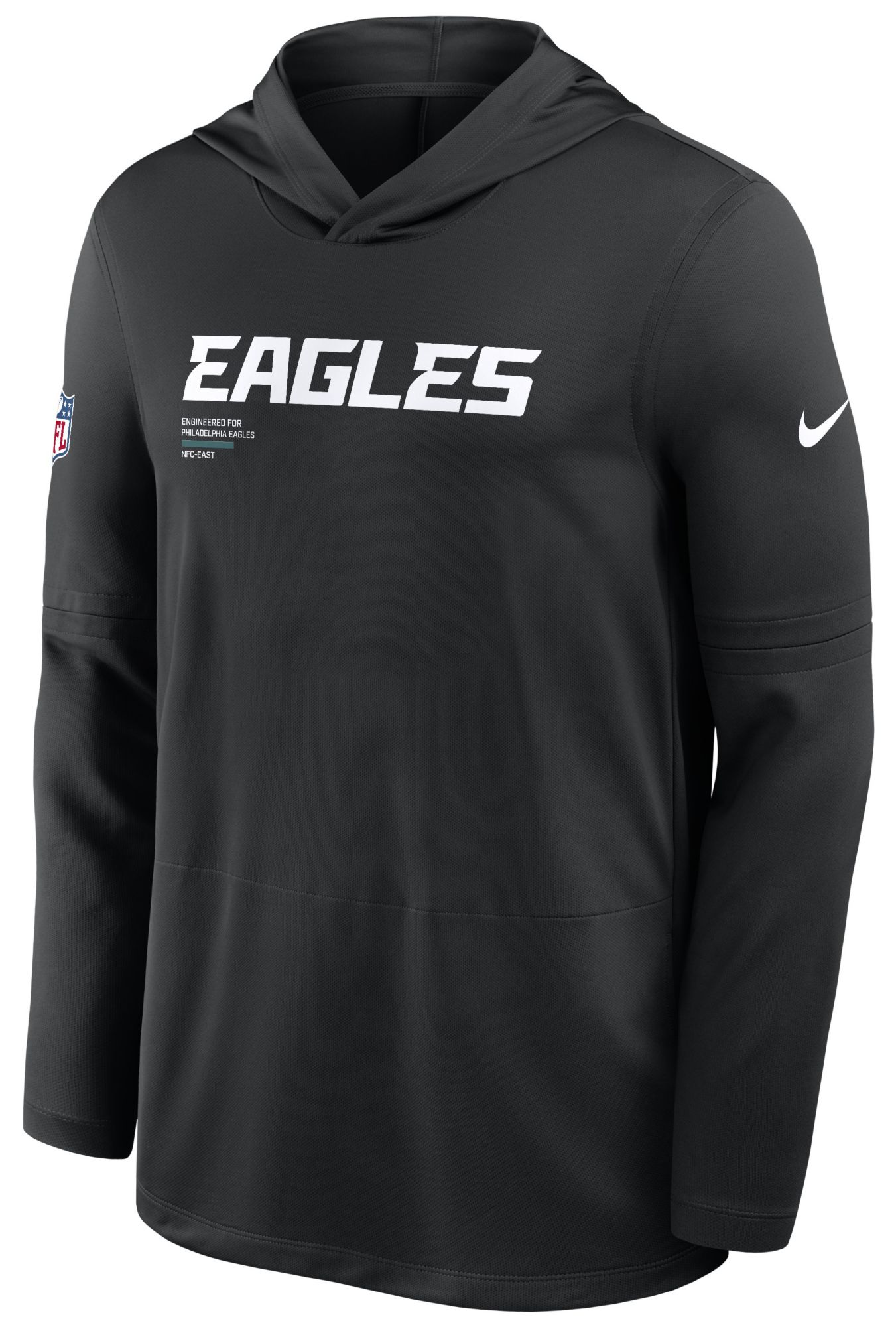 Nike Men's Philadelphia Eagles Black Dri-FIT Hooded Long Sleeve T