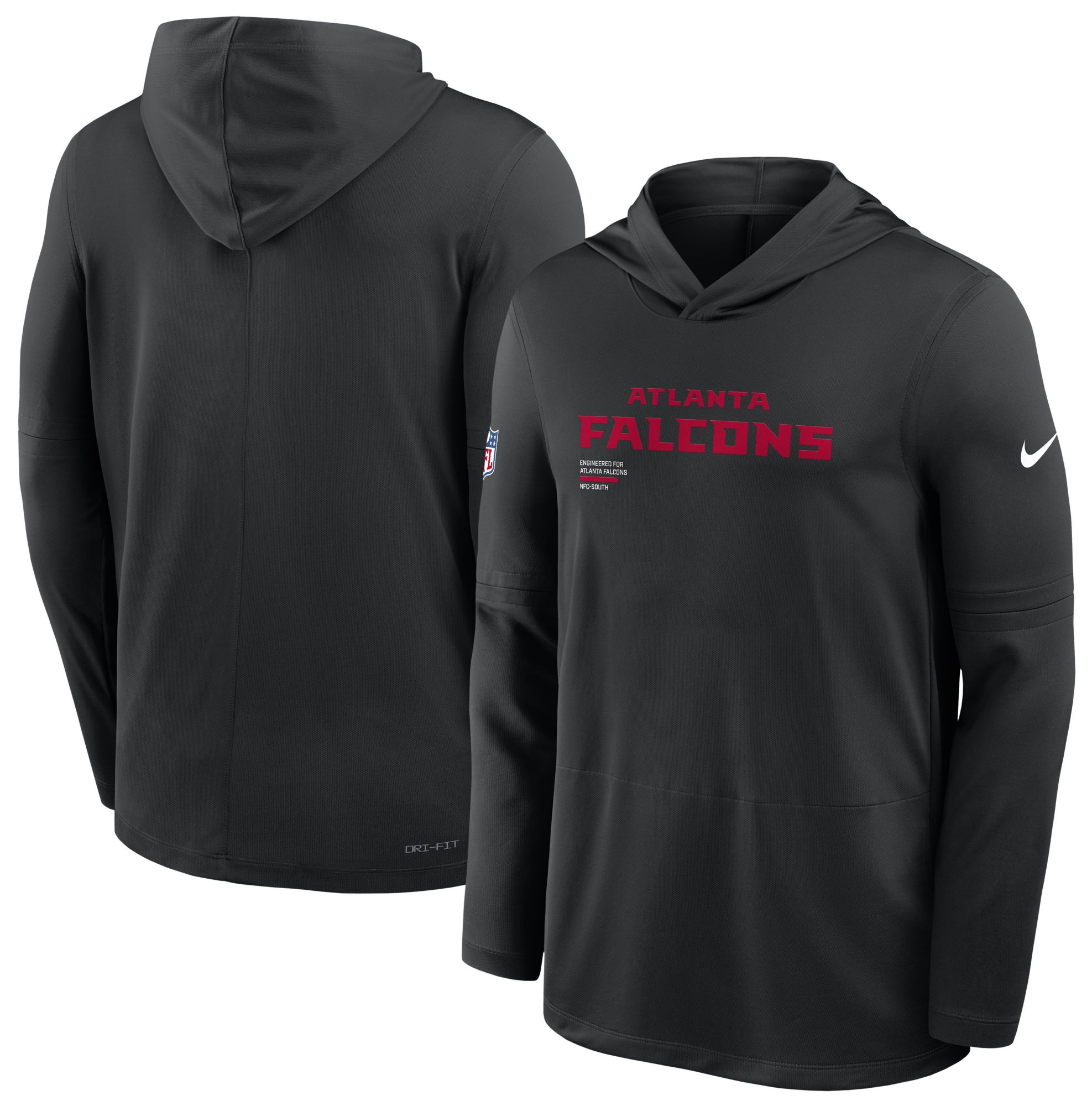 Nike Men's Atlanta Falcons Black Dri-FIT Hooded Long Sleeve T-Shirt product image