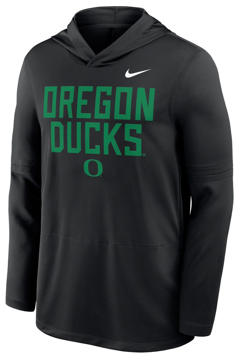 Nike Men's Oregon Ducks Black Dri-FIT Long Sleeve Hoodie T-Shirt product image