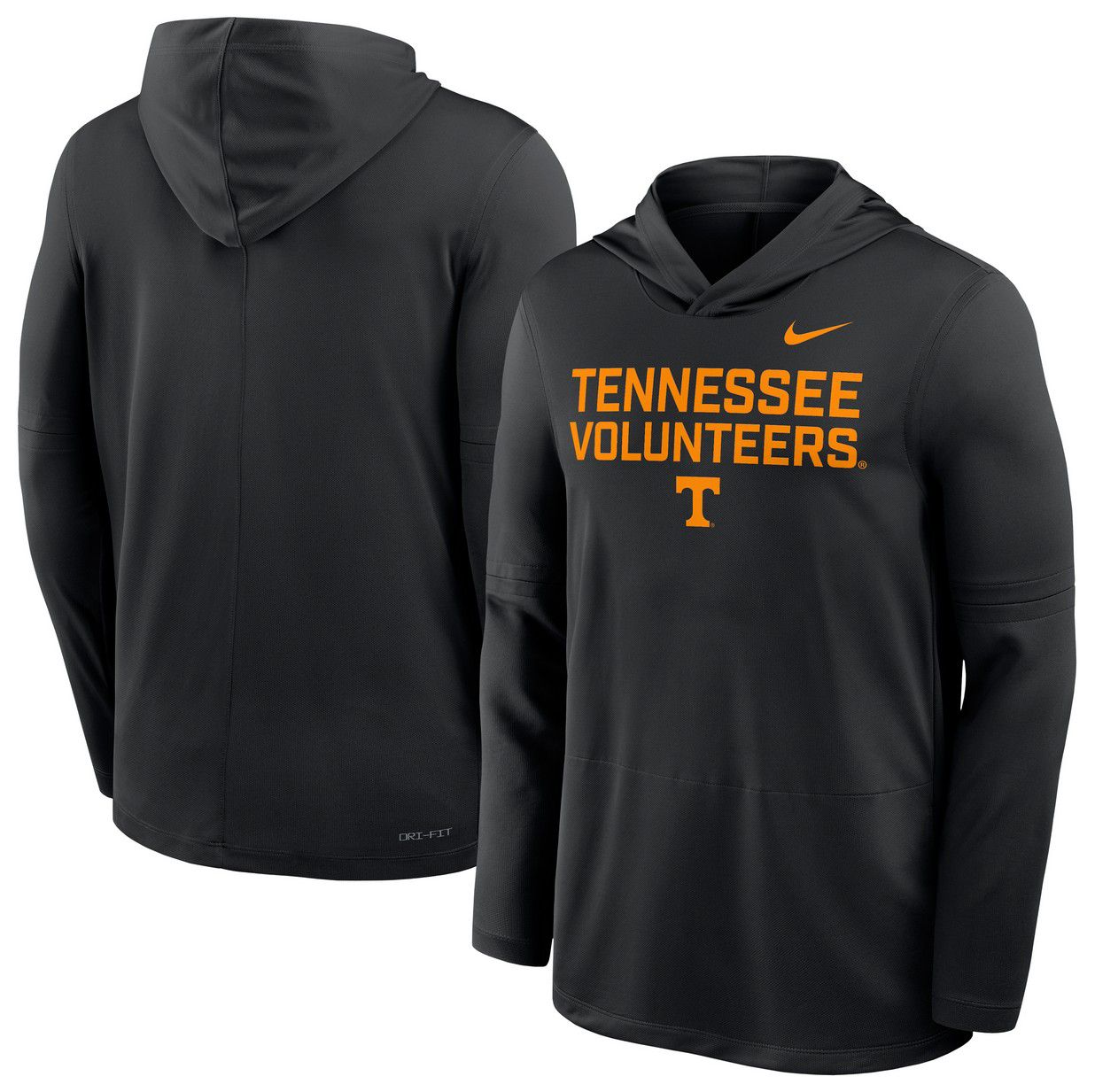 Nike Men's Tennessee Volunteers Black Dri-FIT Long Sleeve Hoodie T-Shirt product image