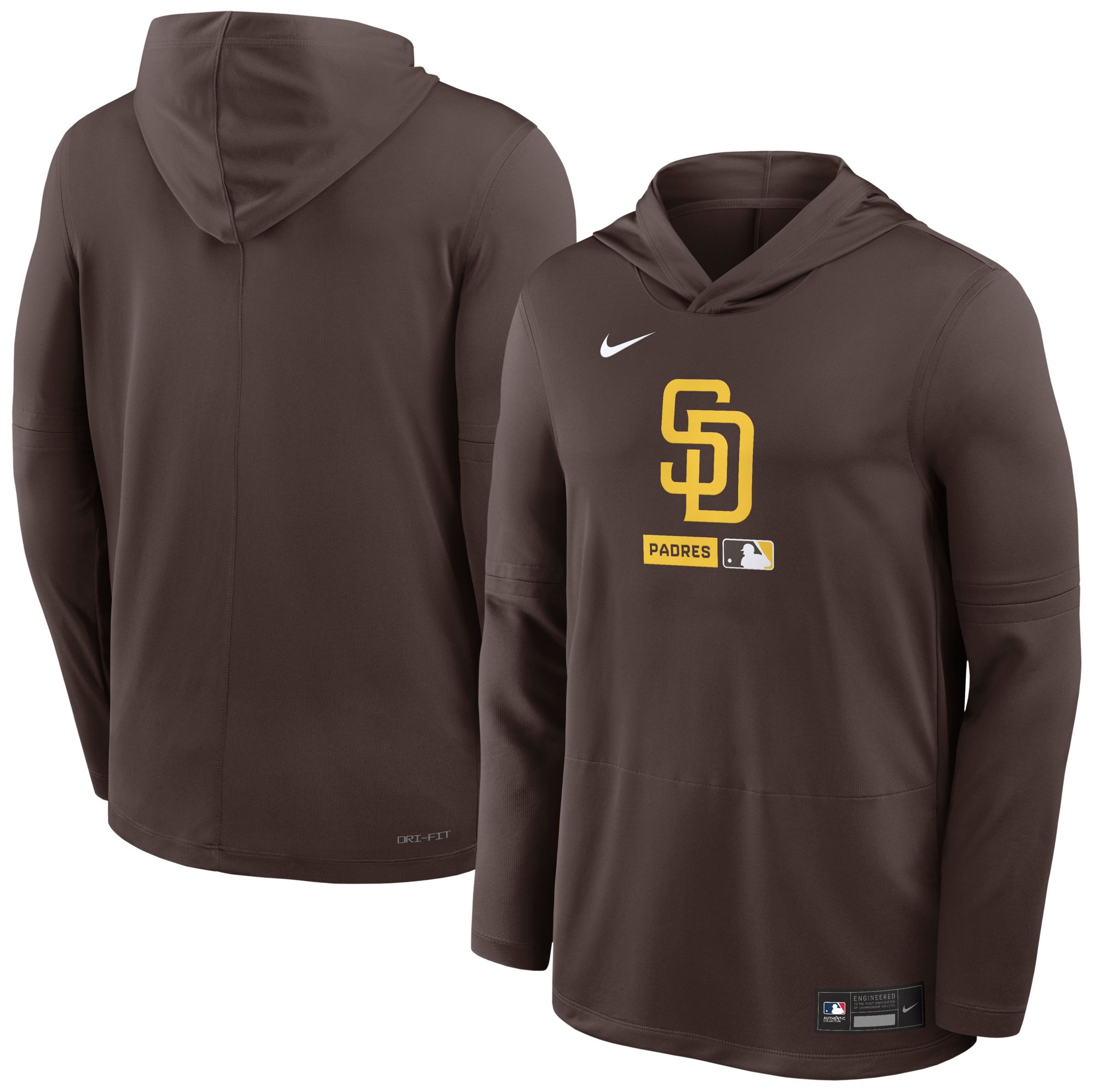 Nike Men's San Diego Padres Blue Authentic Collection Lightweight Hoodie product image