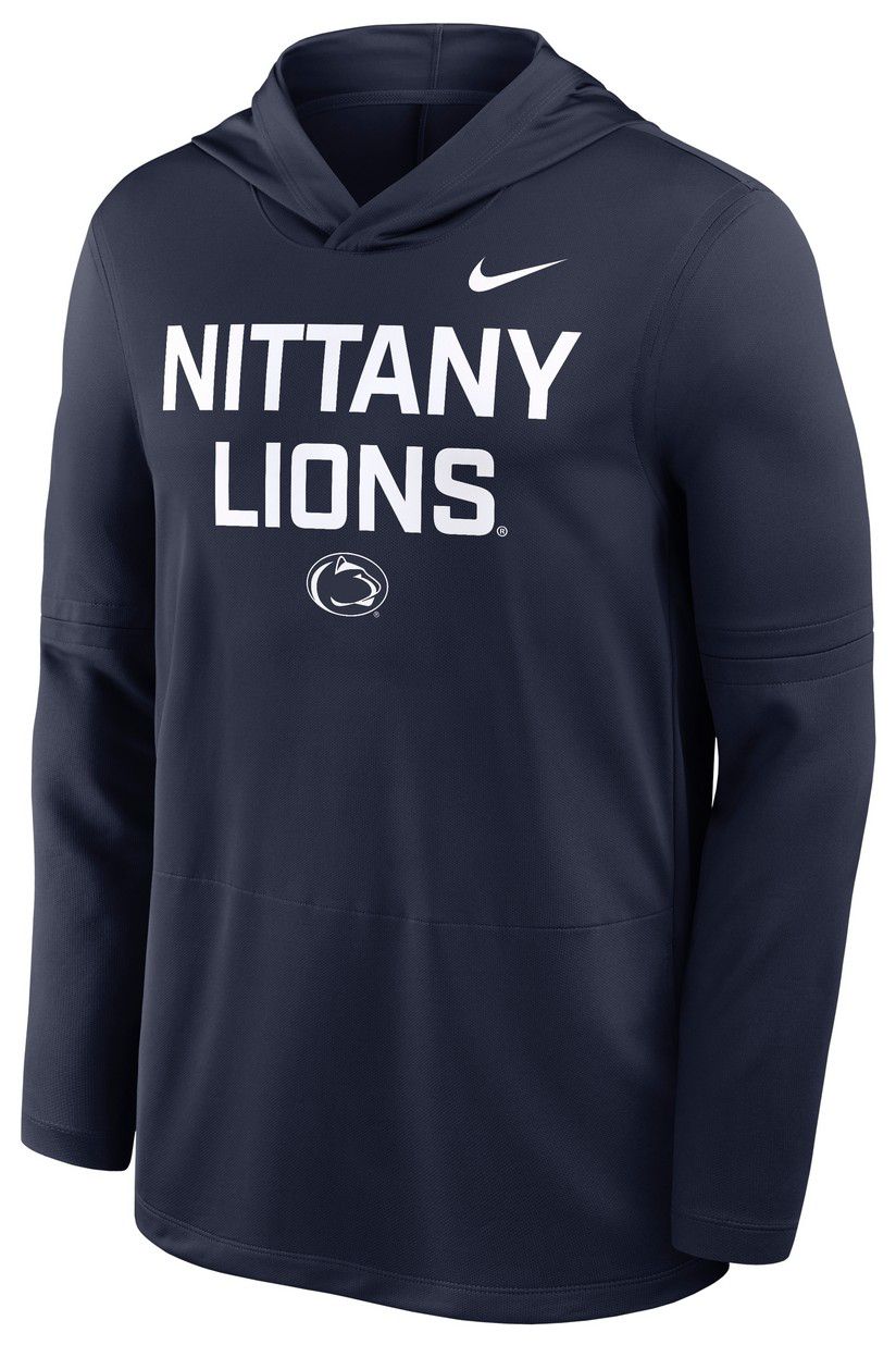 Nike Men's Penn State Nittany Lions College Navy Dri-FIT Long Sleeve Hoodie T-Shirt product image