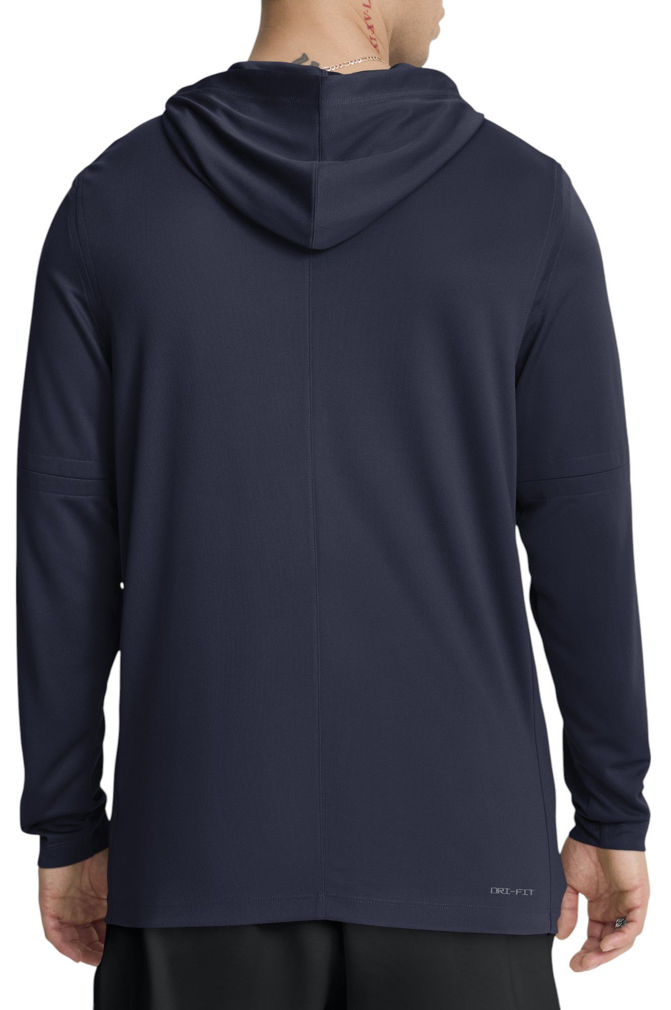 Nike Men's West Virginia Mountaineers College Navy Dri-FIT Long Sleeve Hoodie T-Shirt product image