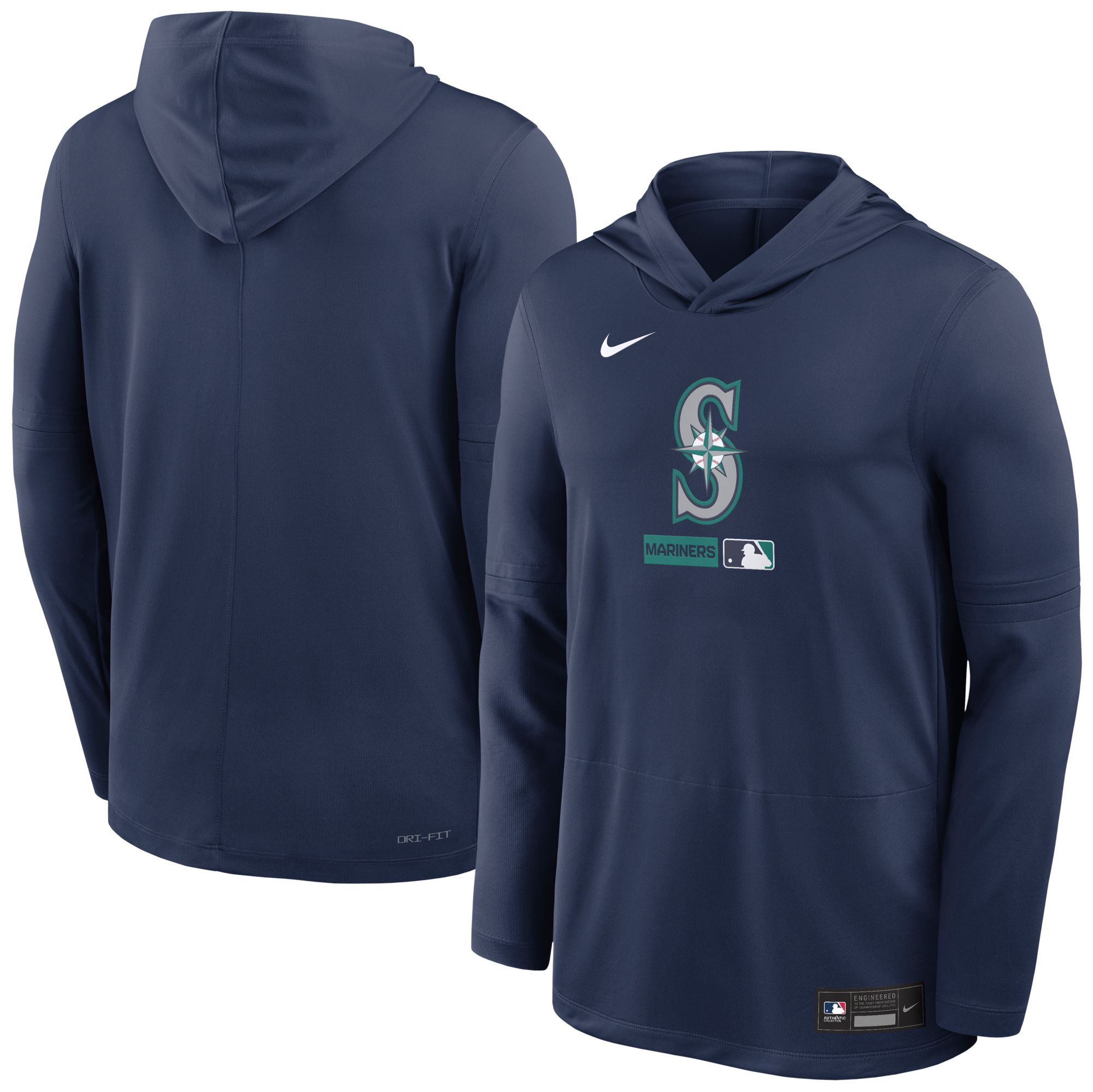 Nike Men's Seattle Mariners Blue Authentic Collection Lightweight Hoodie product image