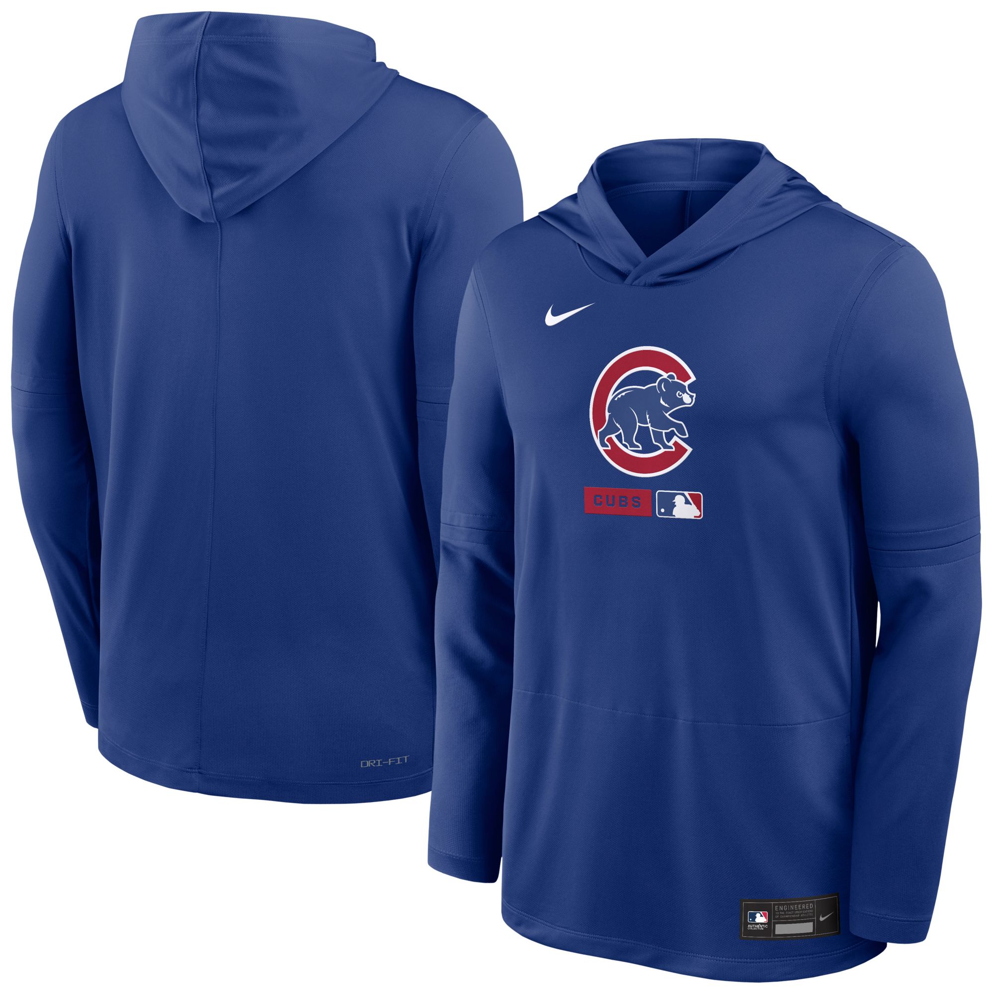 Nike Men's Chicago Cubs Blue Authentic Collection Lightweight Hoodie product image