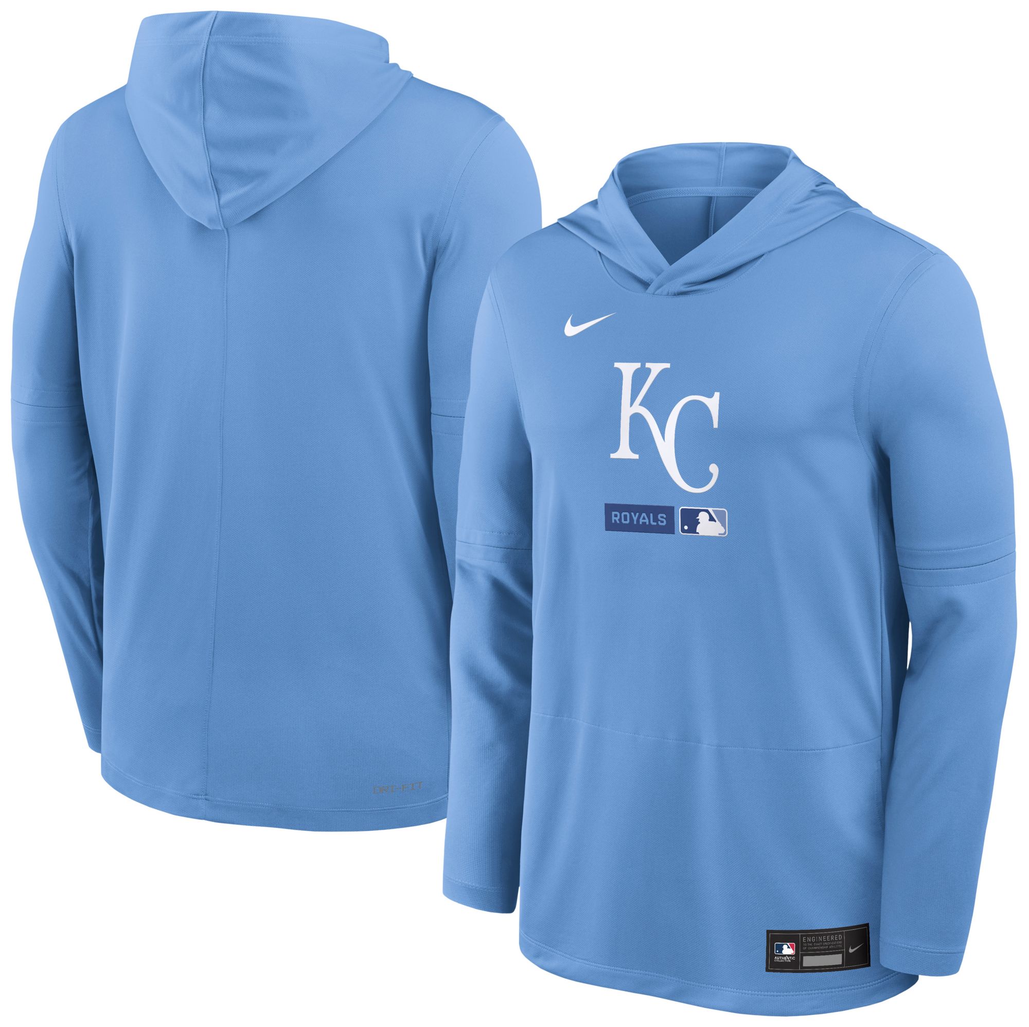 Nike Men's Kansas City Royals Royal Authentic Collection Lightweight Hoodie product image