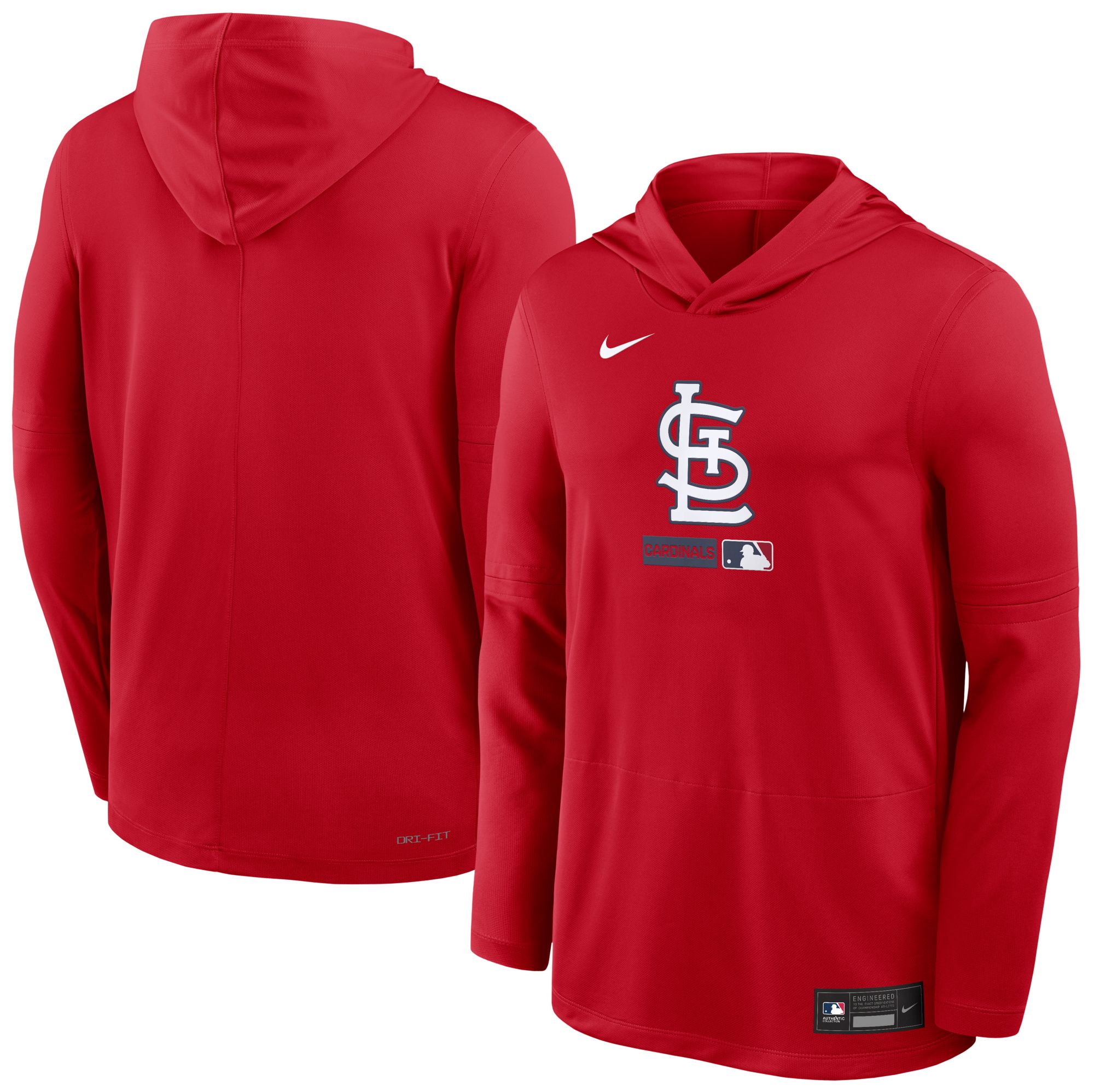 Nike Men's St. Louis Cardinals Black Authentic Collection Lightweight Hoodie product image