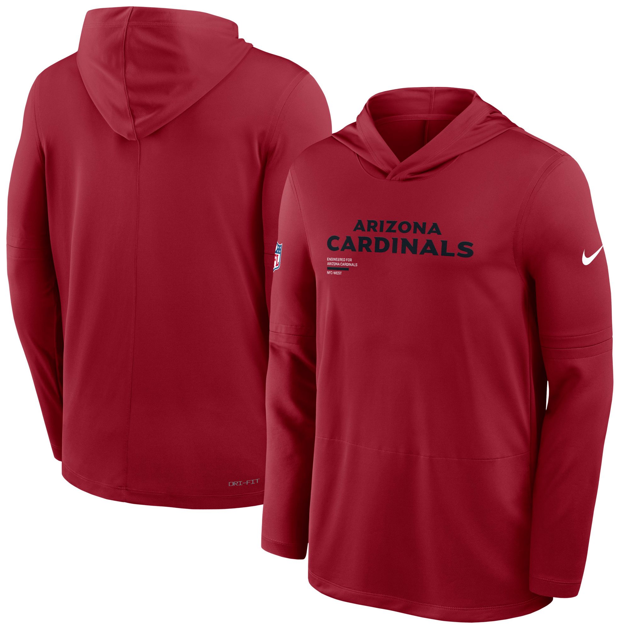 Nike Men's Arizona Cardinals Tough Red Dri-FIT Hooded Long Sleeve T-Shirt product image